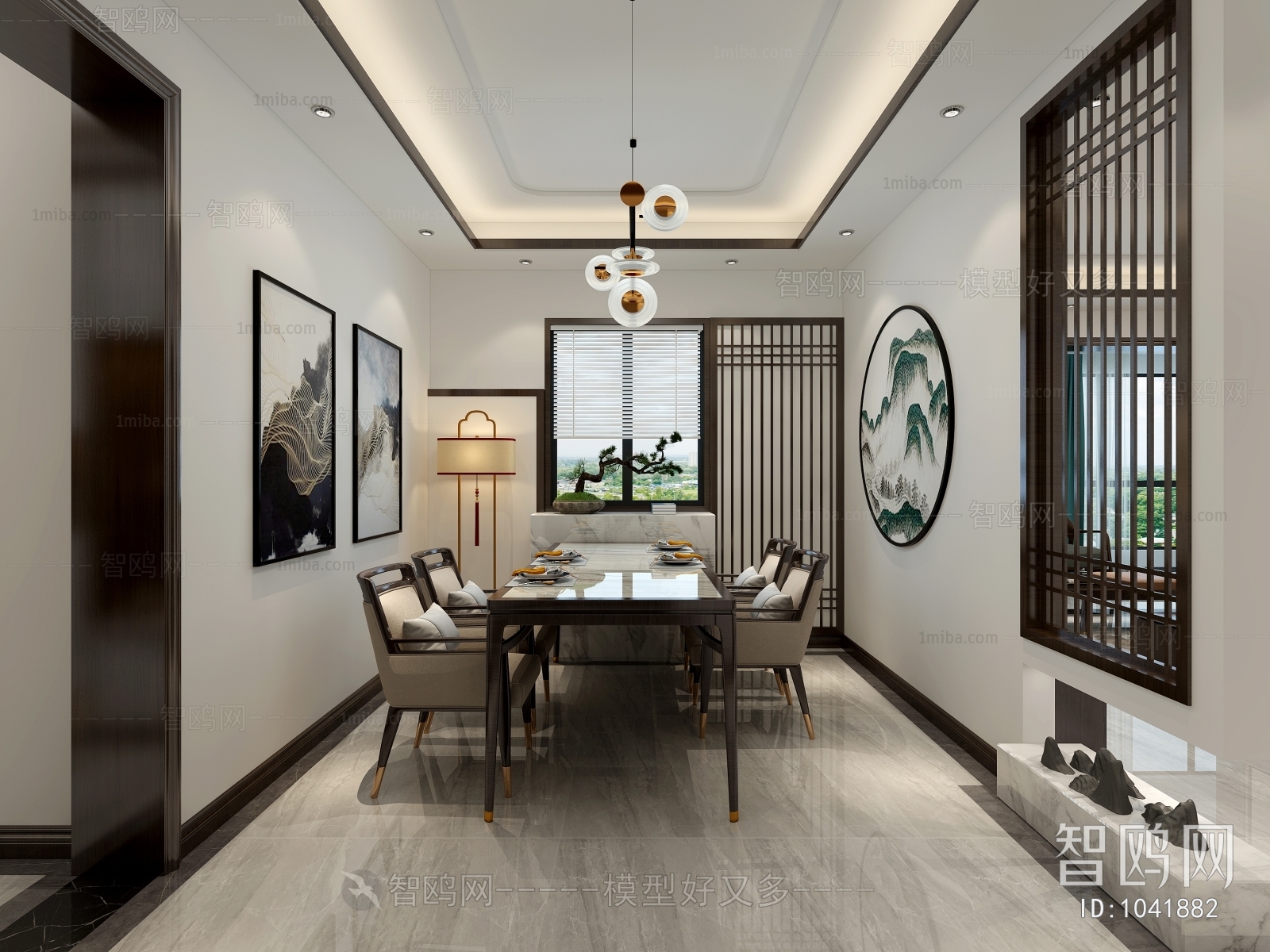 New Chinese Style Dining Room