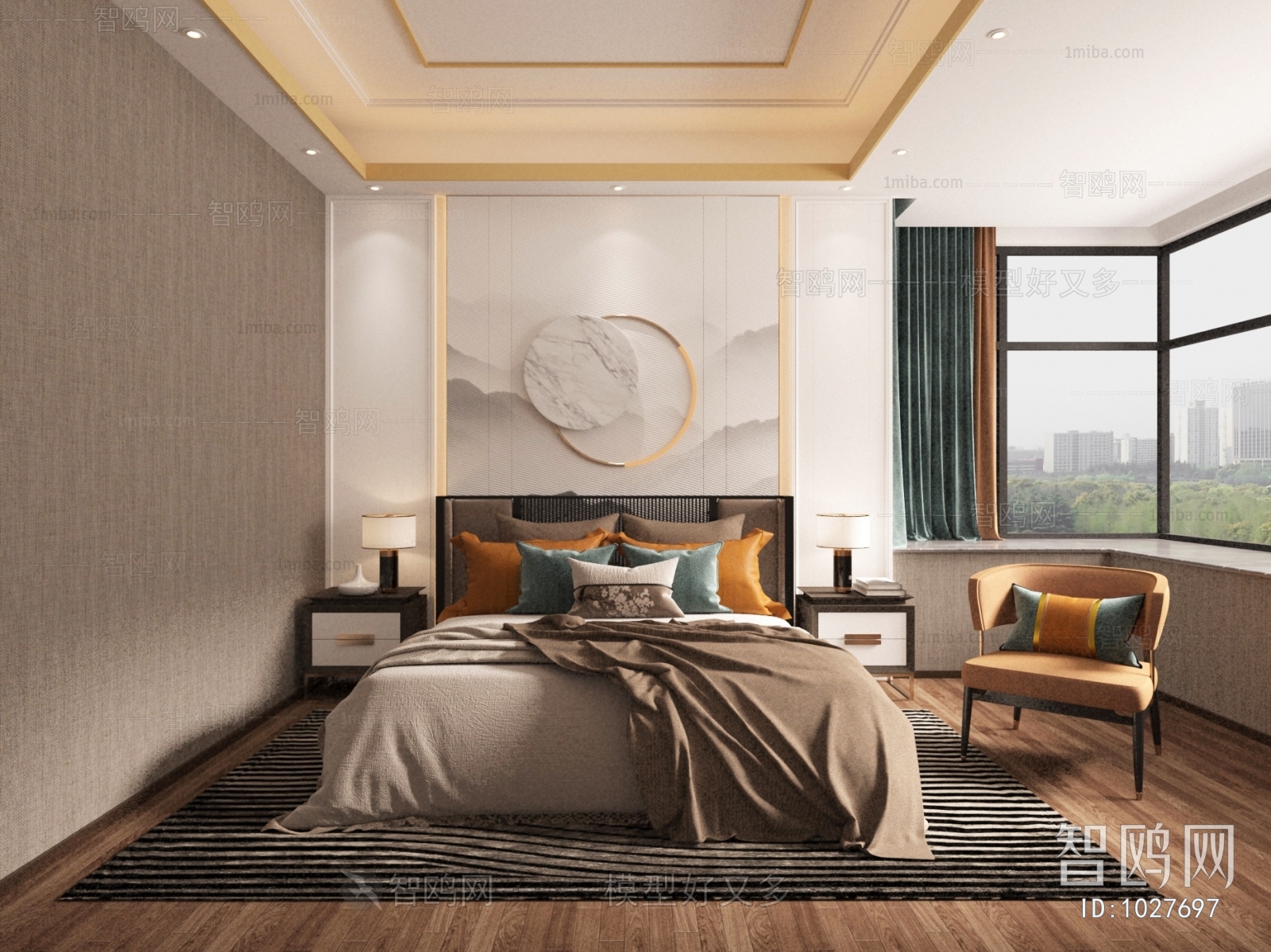 New Chinese Style Bedroom