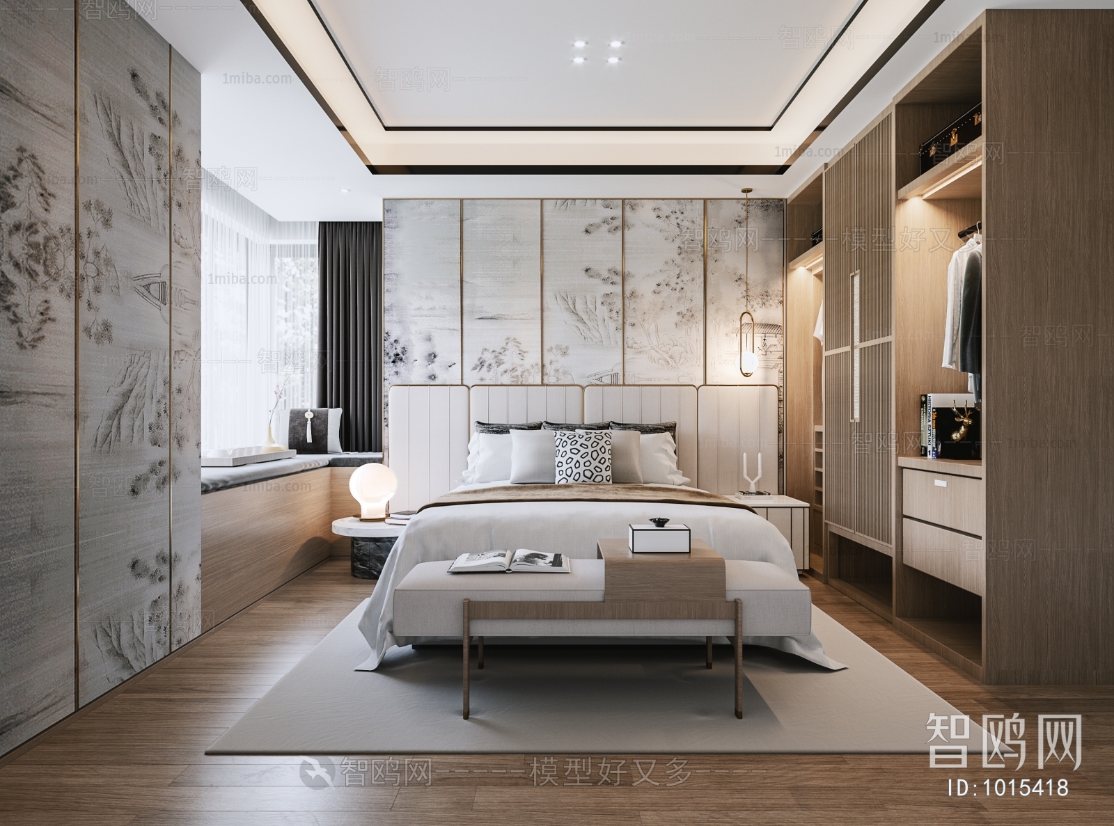 New Chinese Style Bedroom