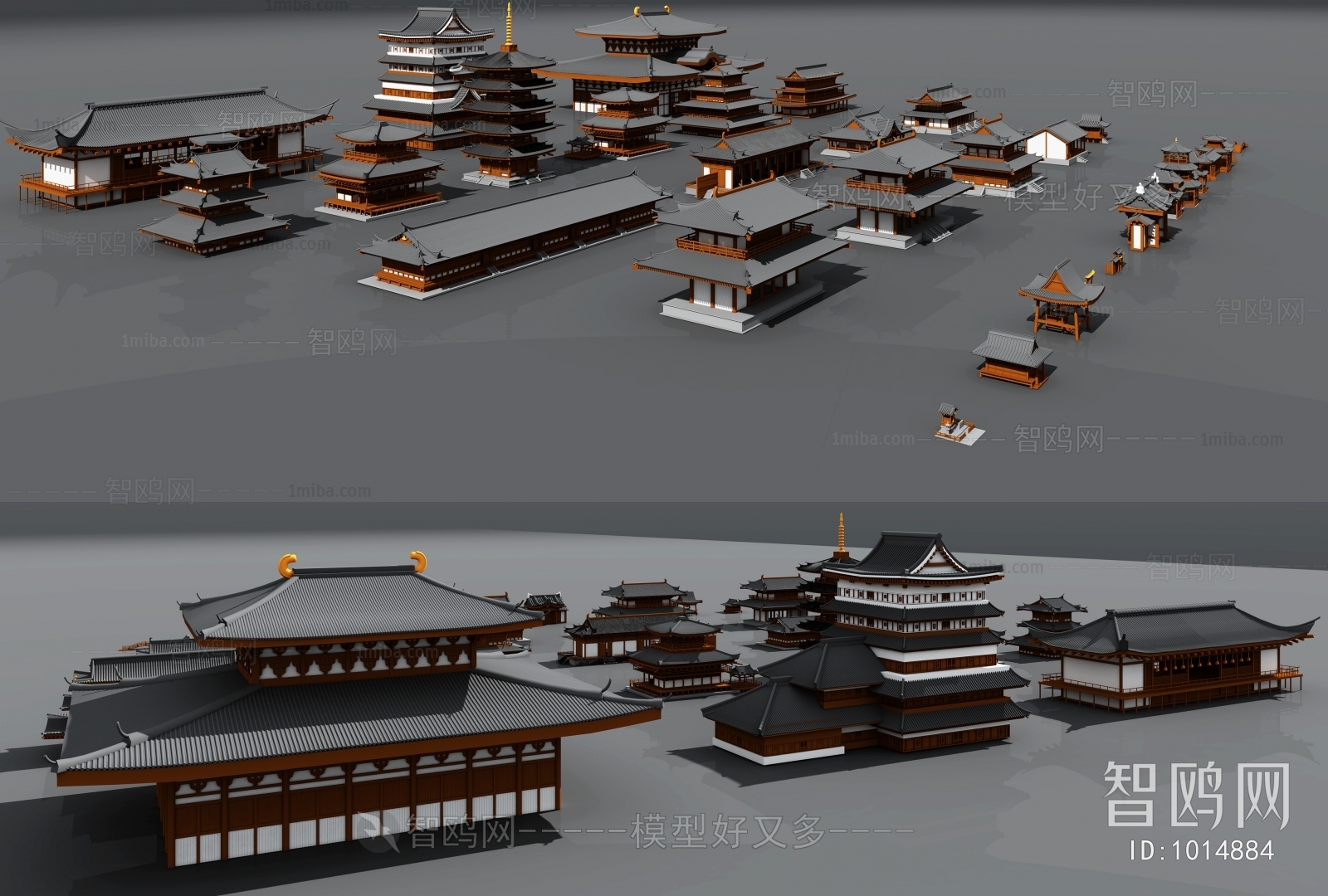 New Chinese Style Ancient Architectural Buildings