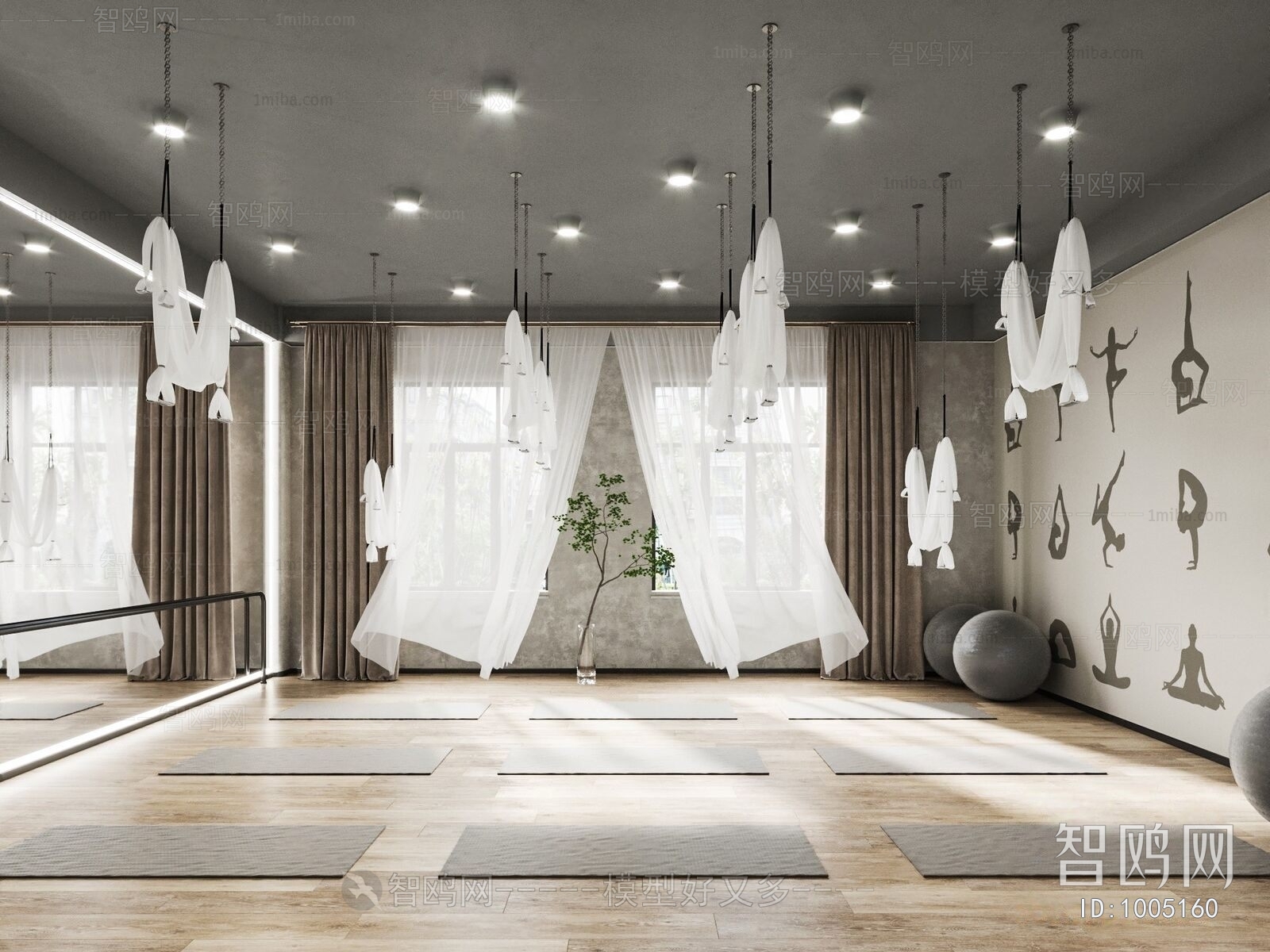 Nordic Style Yoga Room