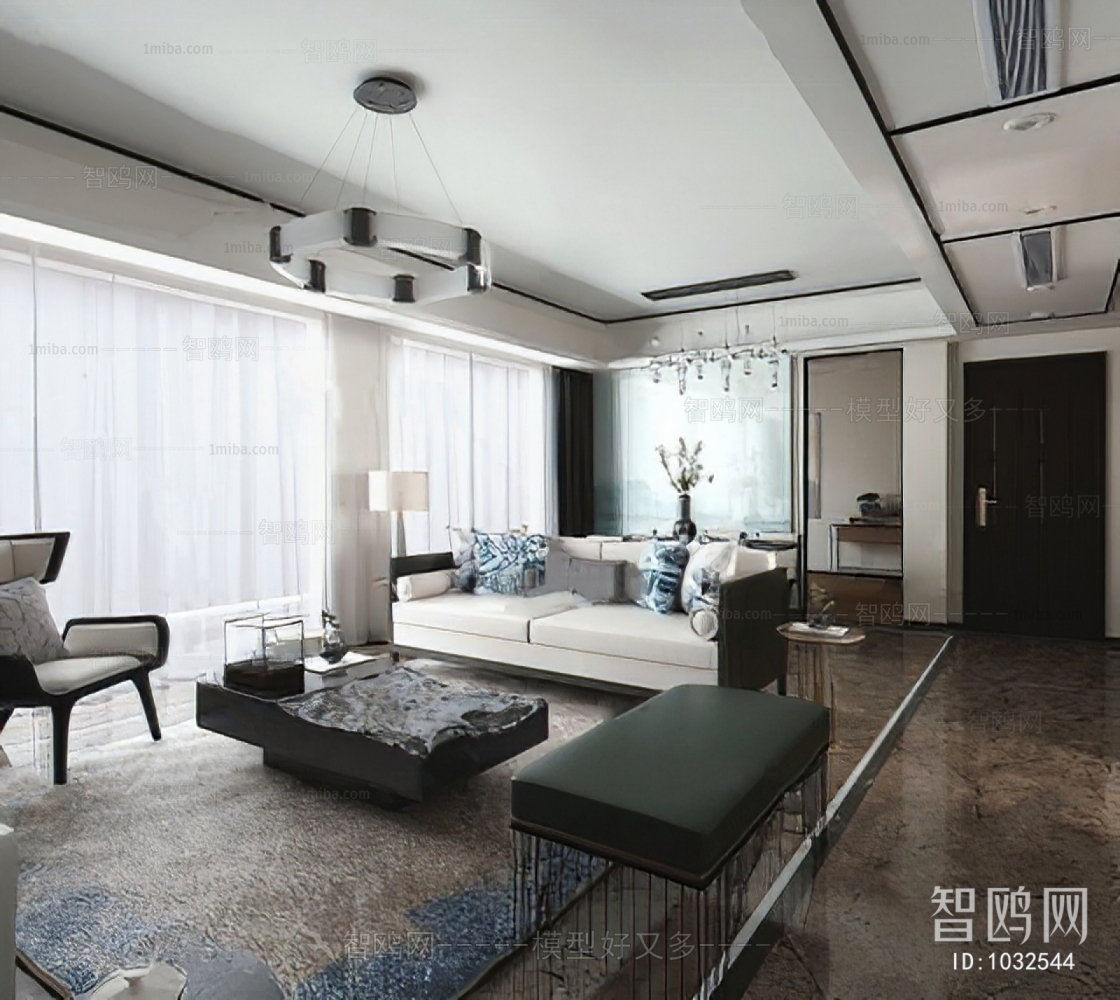 New Chinese Style A Living Room