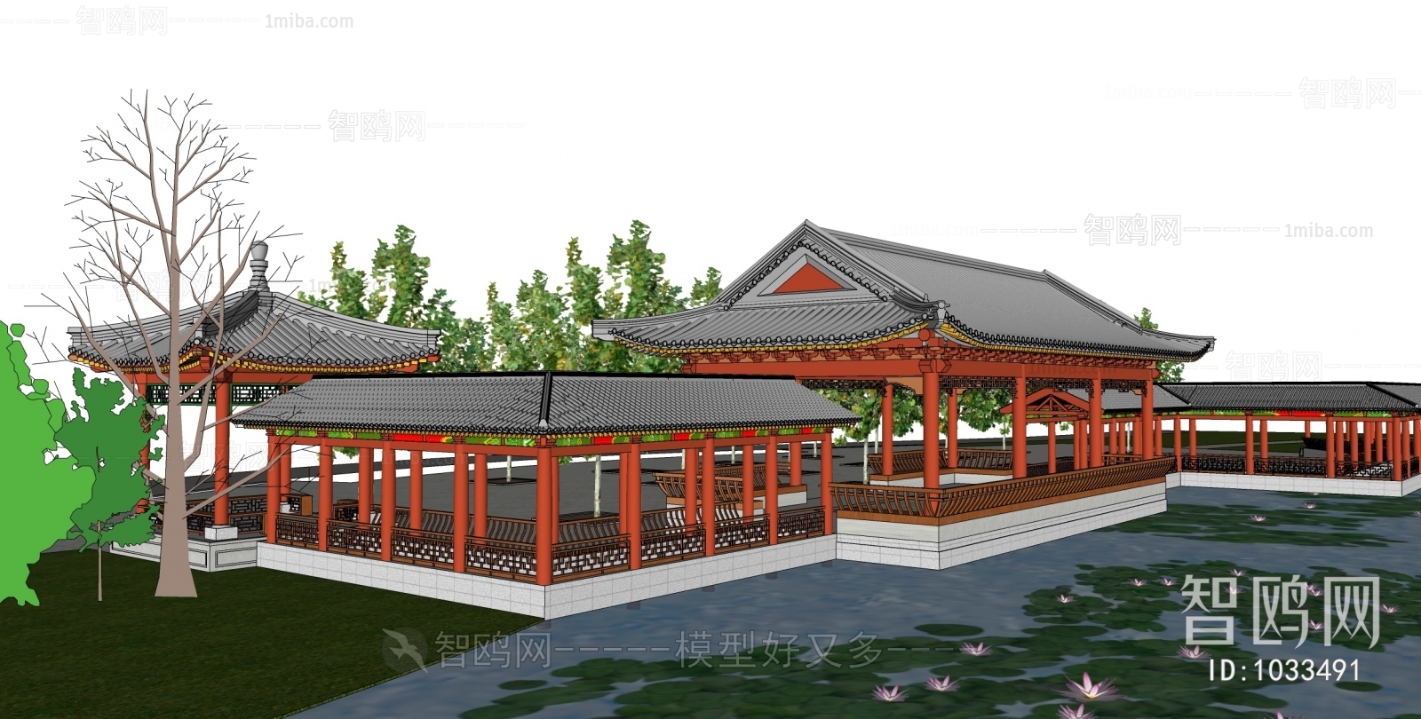 Chinese Style Ancient Architectural Buildings