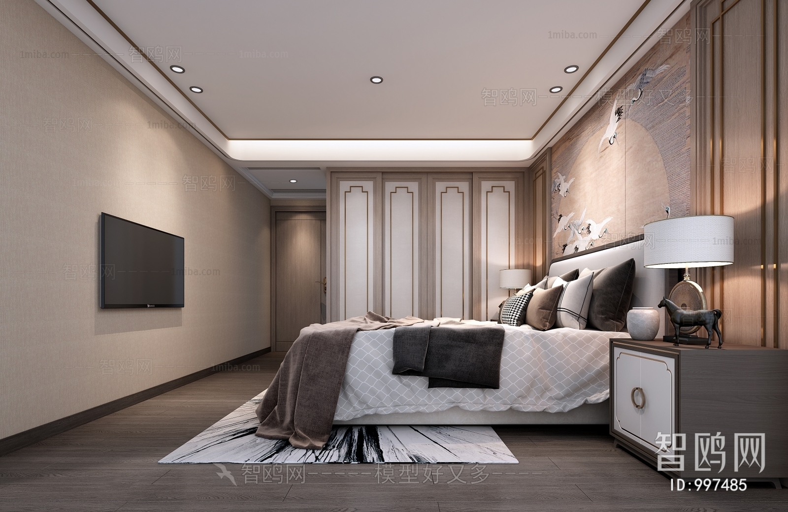 New Chinese Style Bedroom