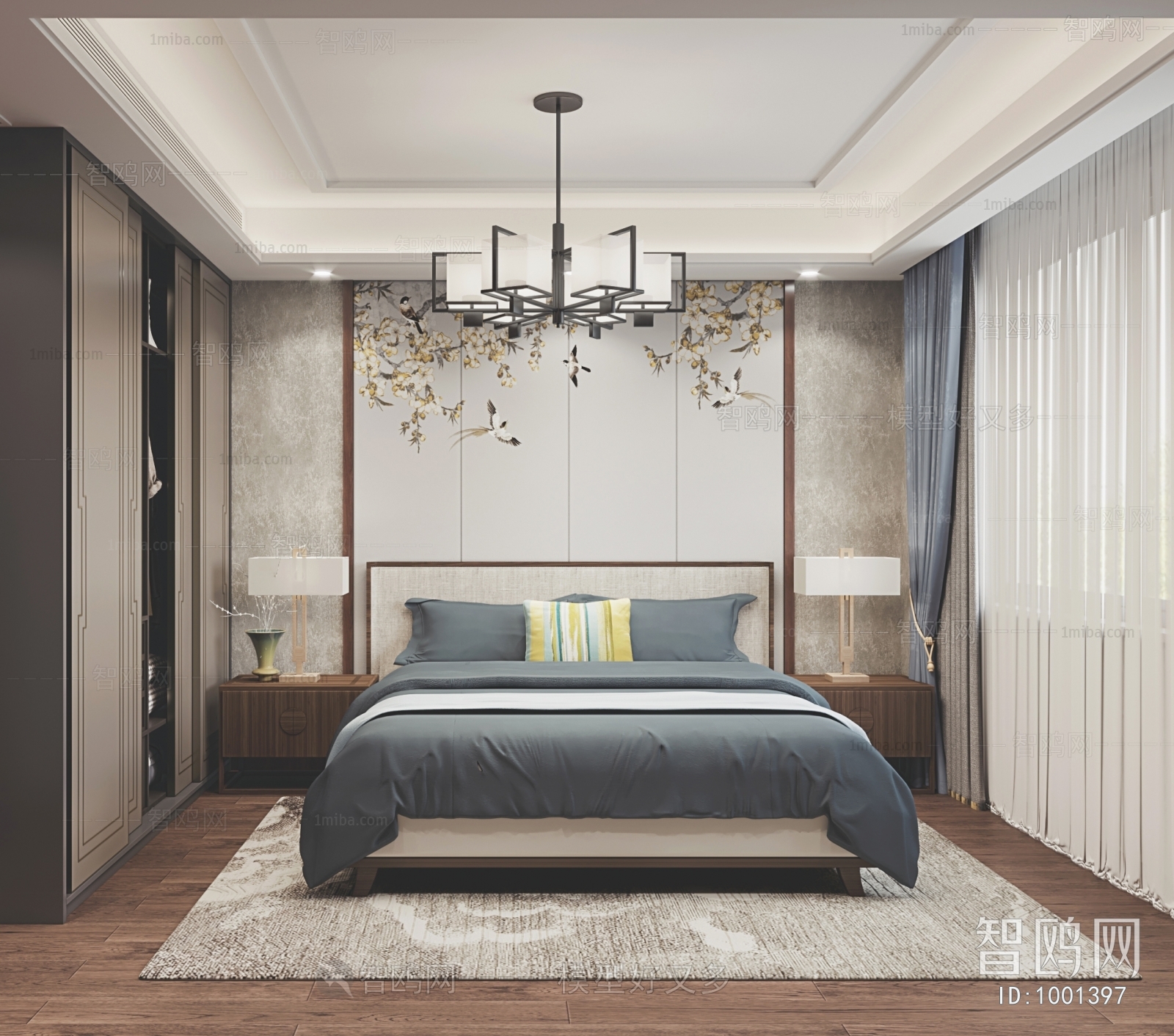 New Chinese Style Bedroom