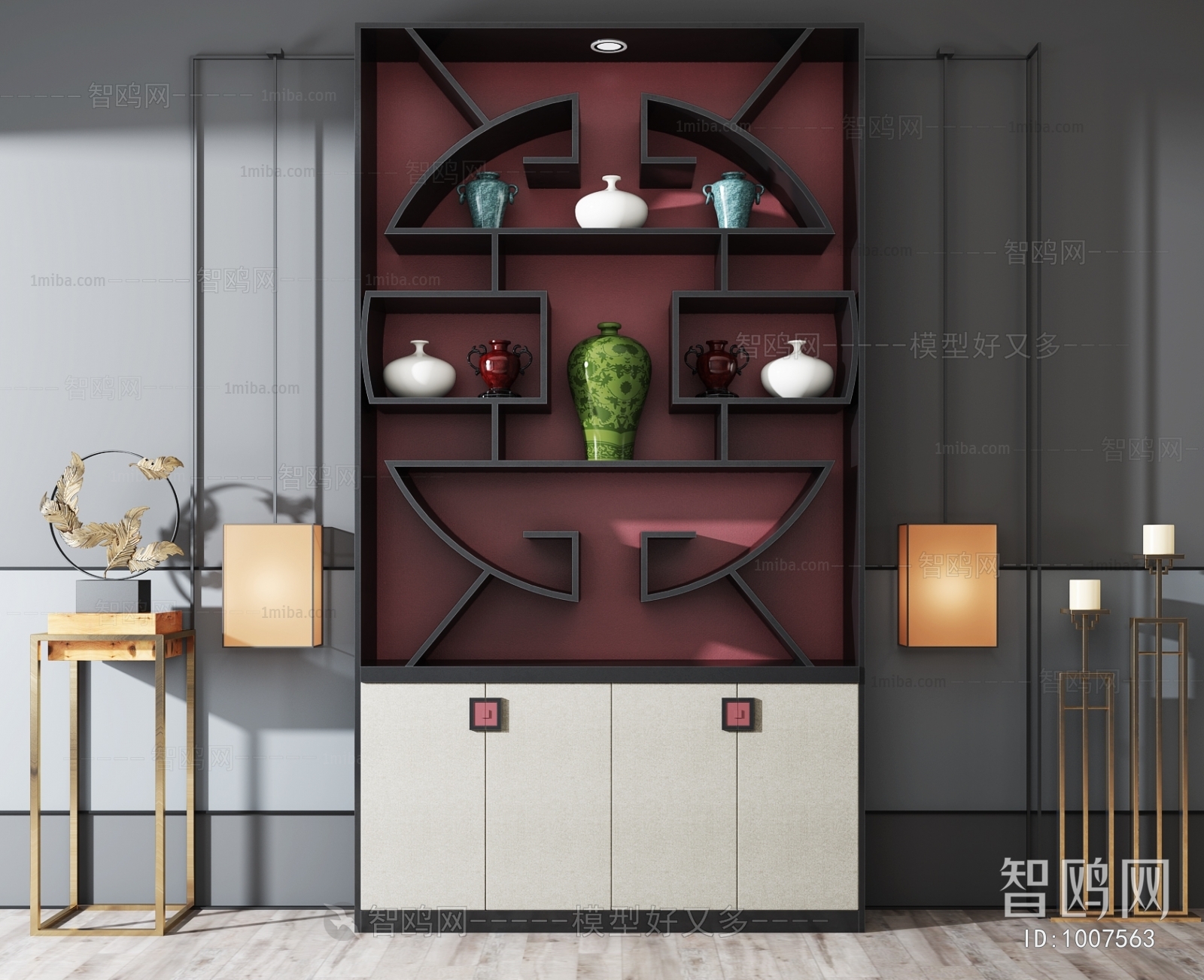 New Chinese Style Decorative Cabinet