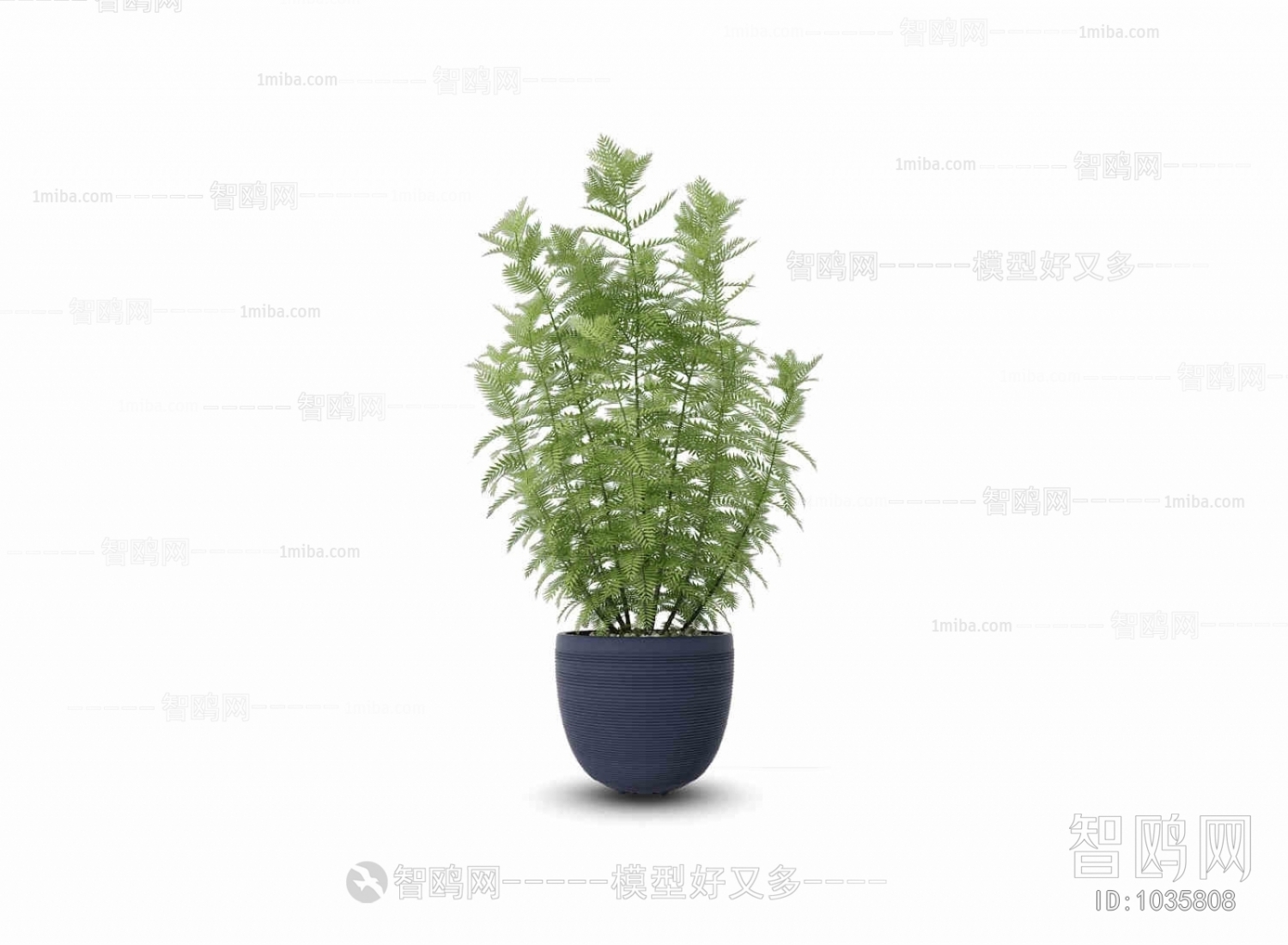 Modern Potted Green Plant