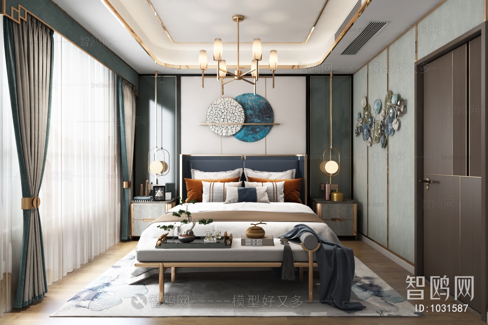 New Chinese Style Bedroom