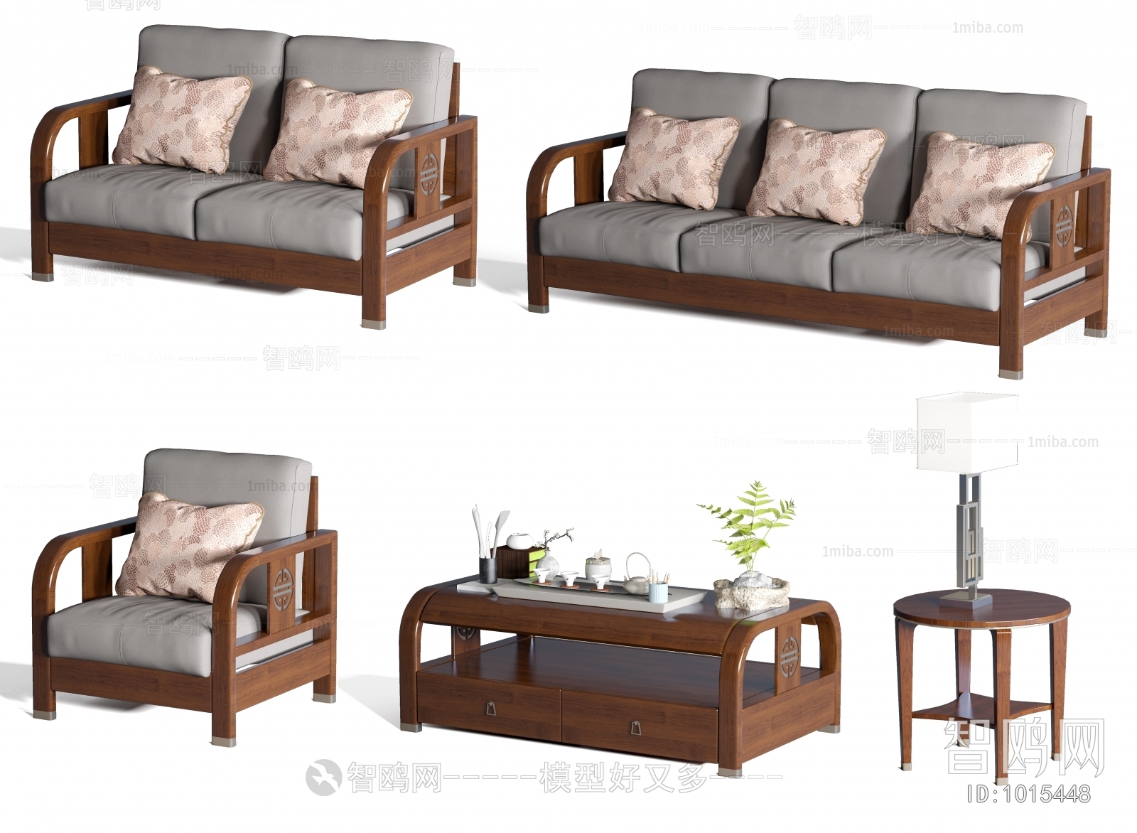 New Chinese Style Sofa Combination