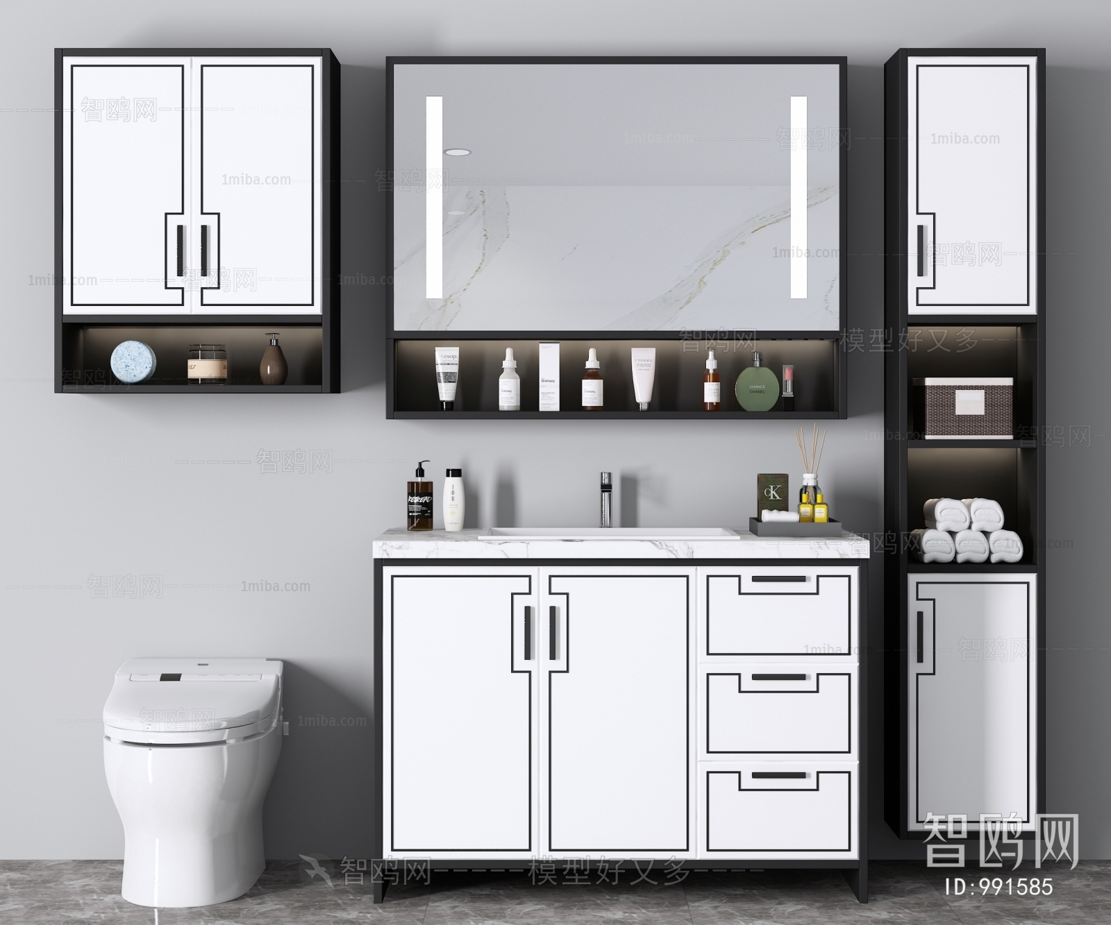 New Chinese Style Bathroom Cabinet