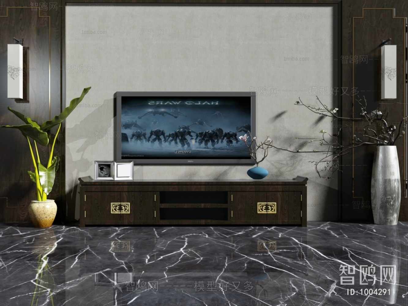 New Chinese Style TV Cabinet