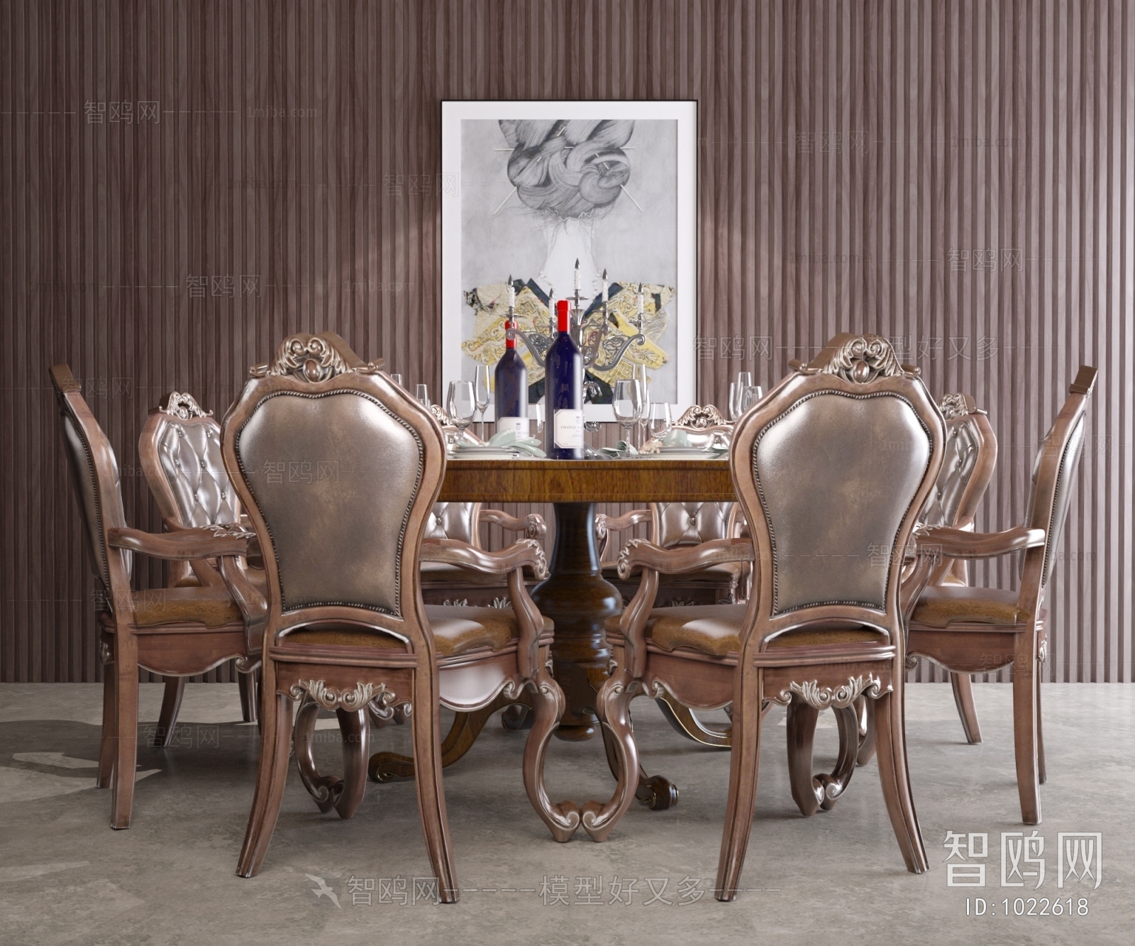 European Style Dining Table And Chairs