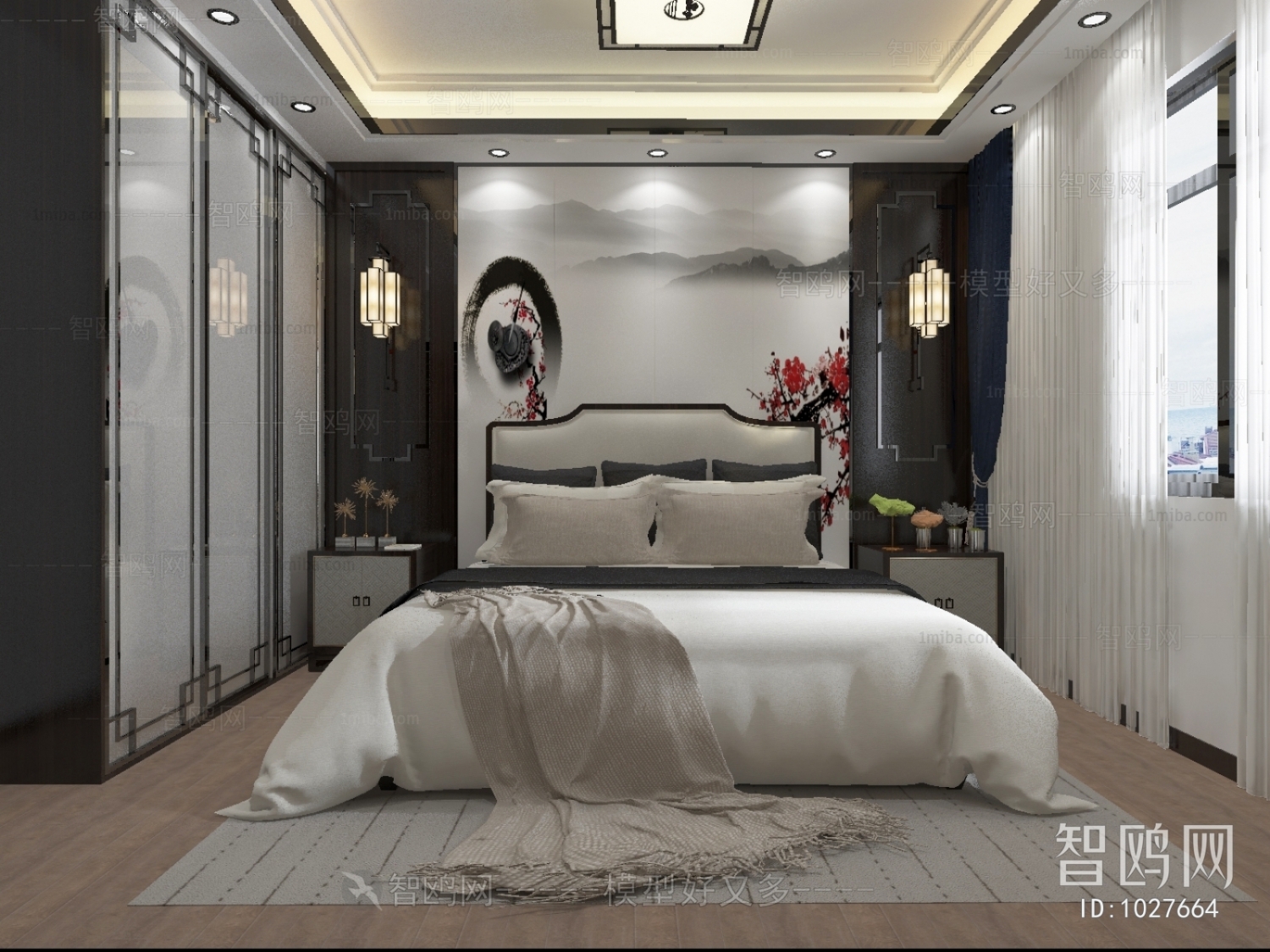 New Chinese Style Bedroom