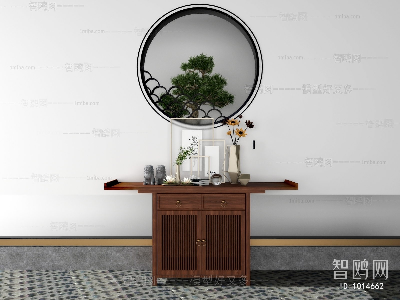 New Chinese Style Entrance Cabinet