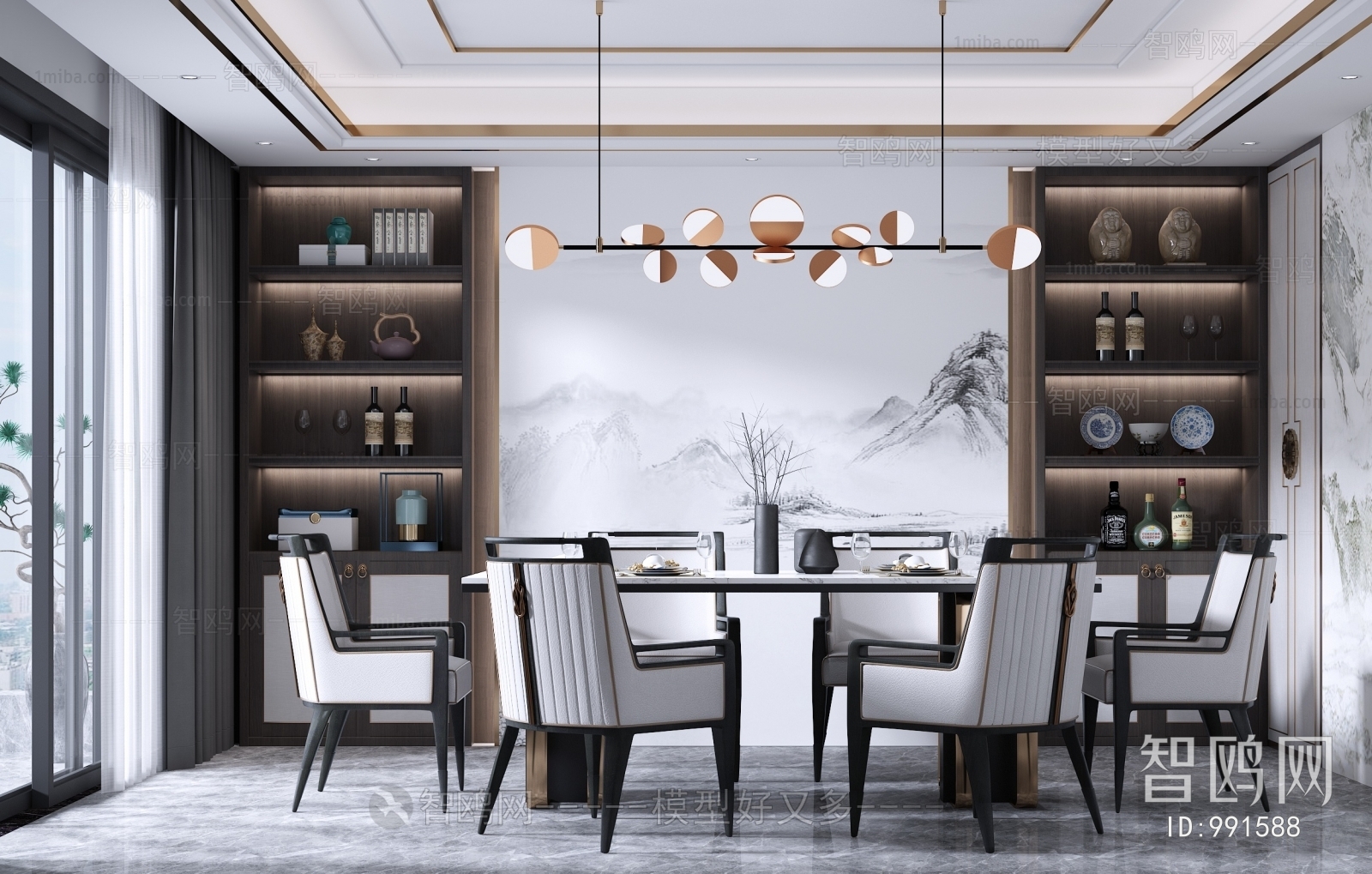 New Chinese Style Dining Room