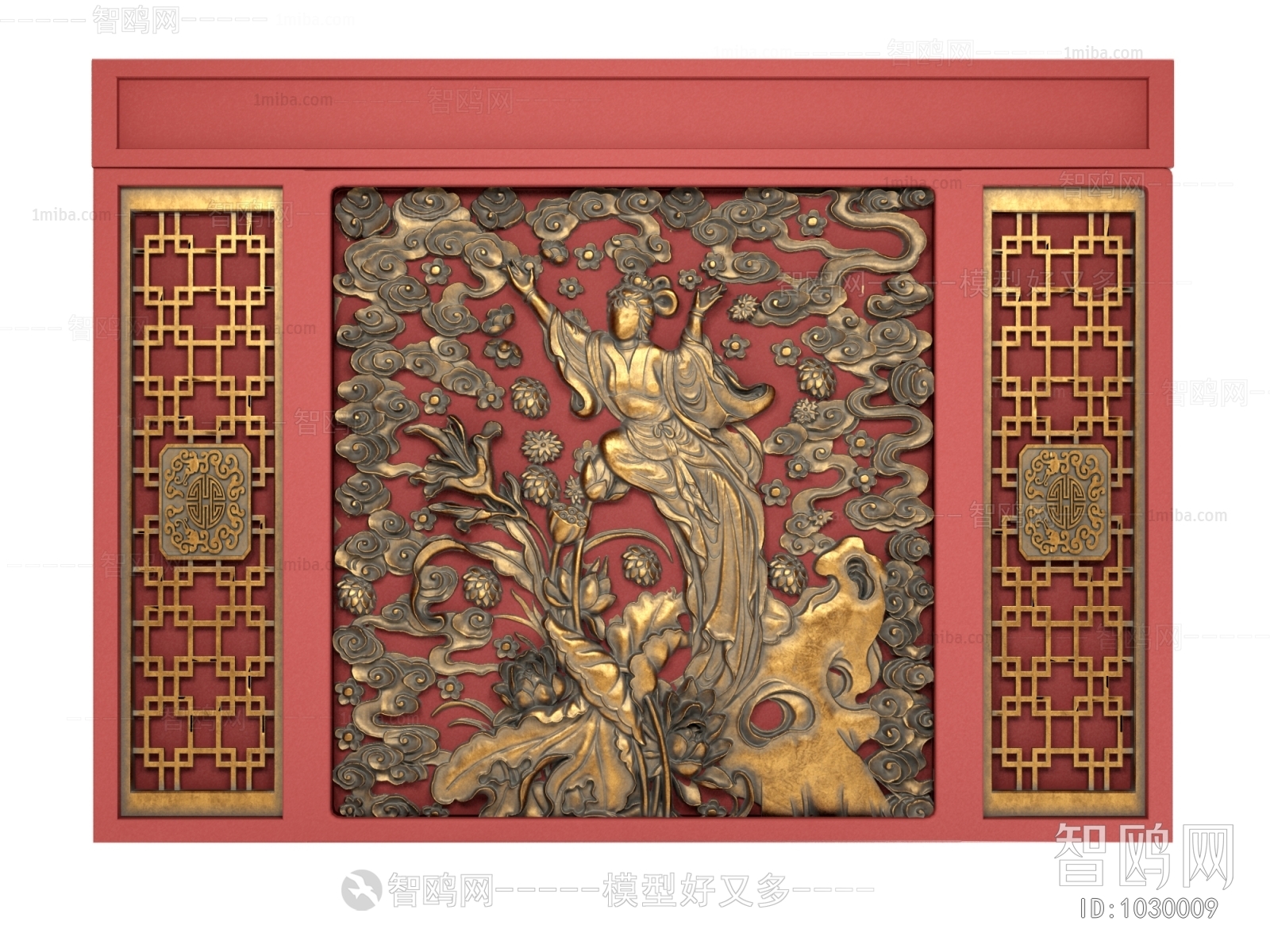 中式浮雕背景墙