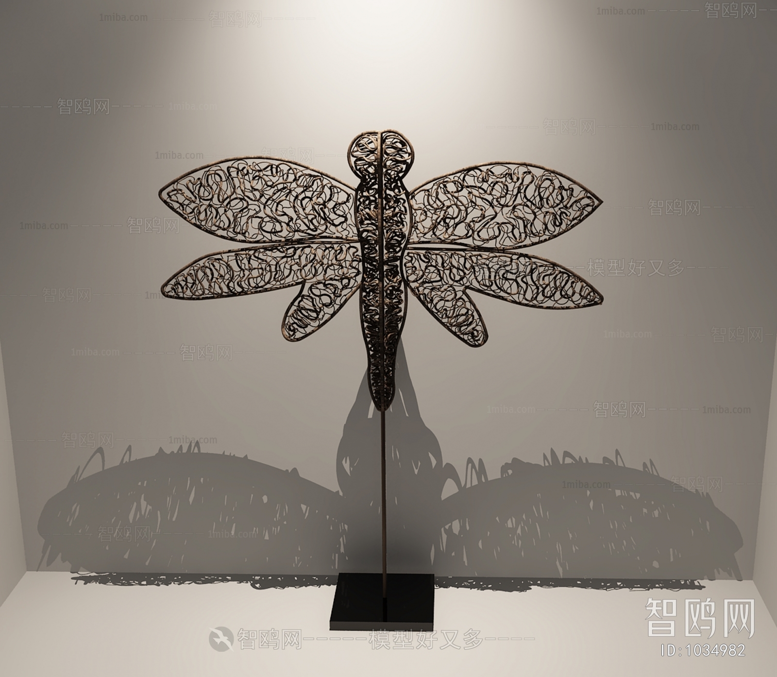 东南亚蜻蜓雕塑摆件