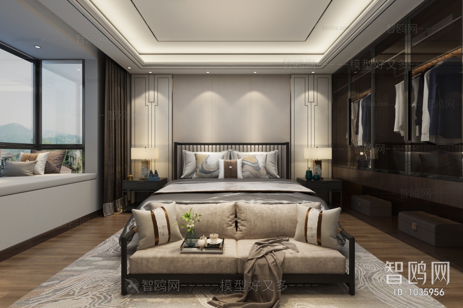 New Chinese Style Bedroom