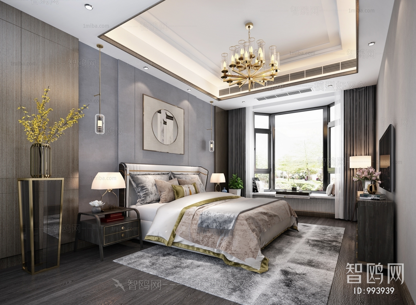 New Chinese Style Bedroom