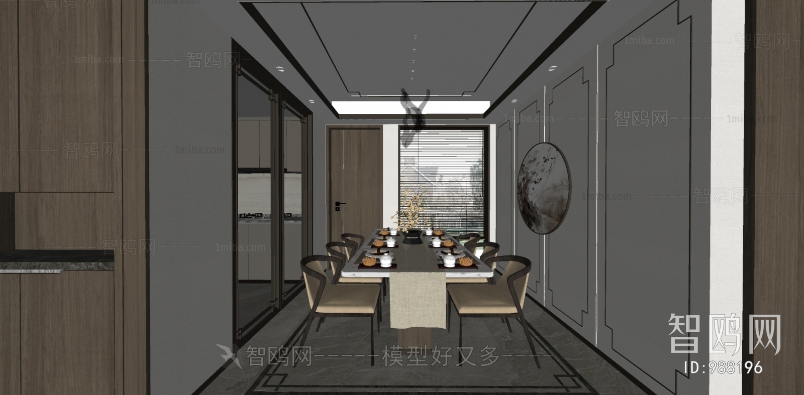 New Chinese Style Dining Room