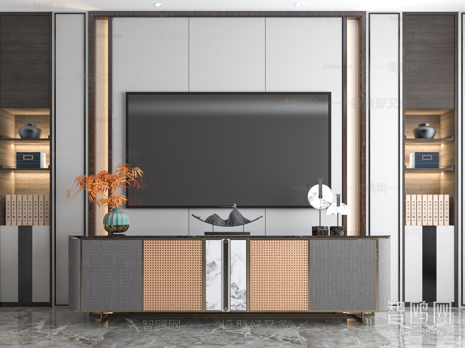 New Chinese Style TV Cabinet