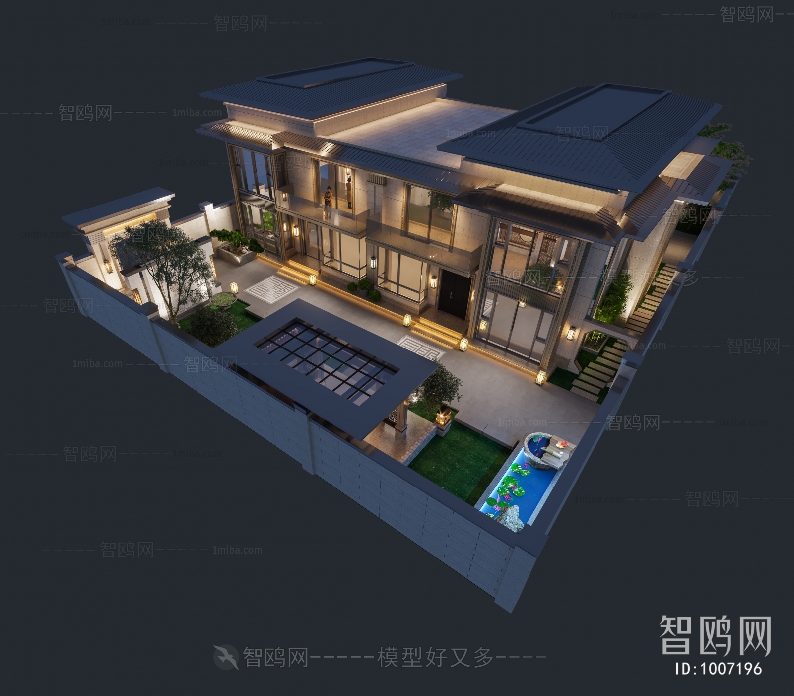 New Chinese Style Villa Appearance