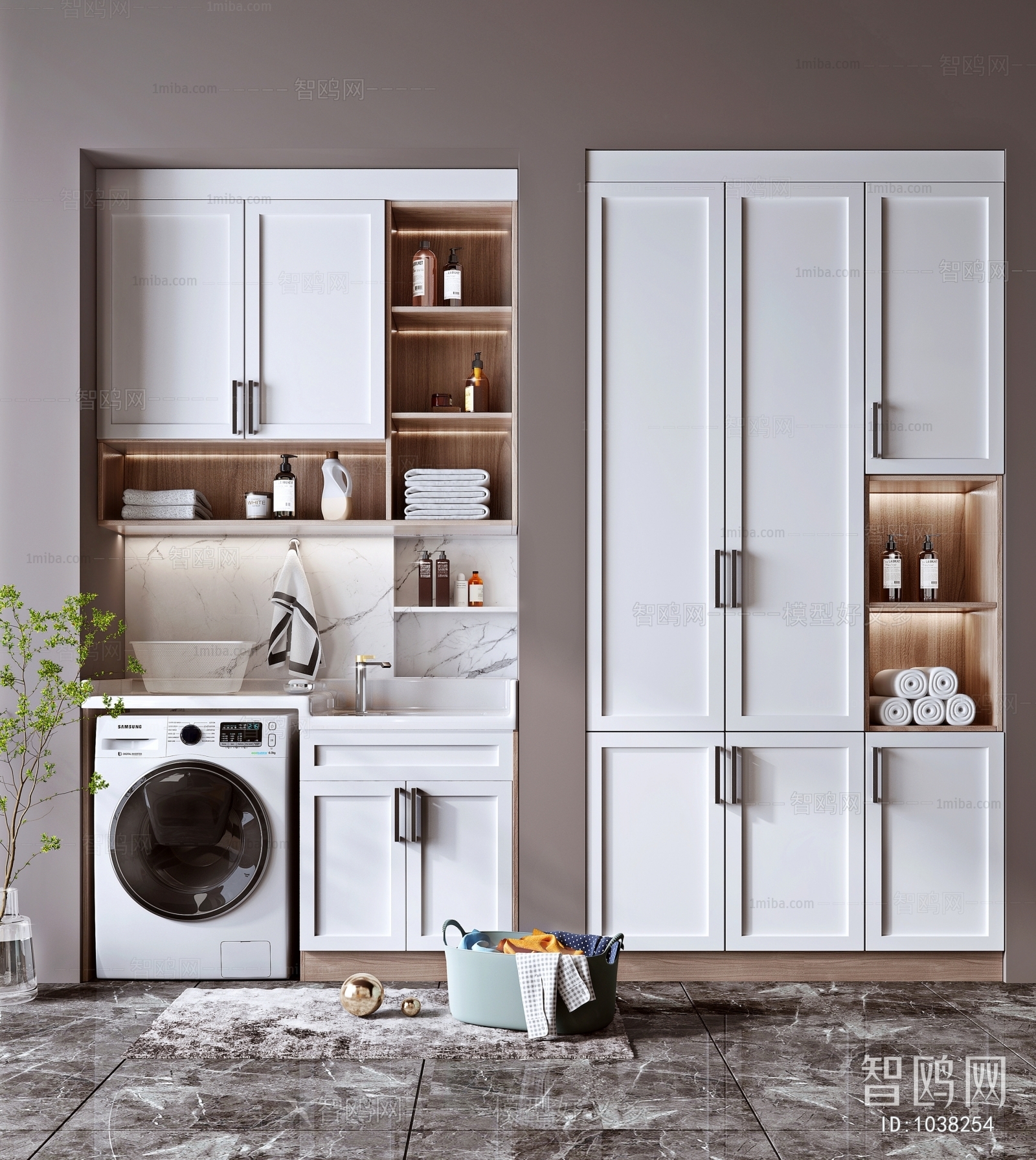 Nordic Style Laundry Cabinet