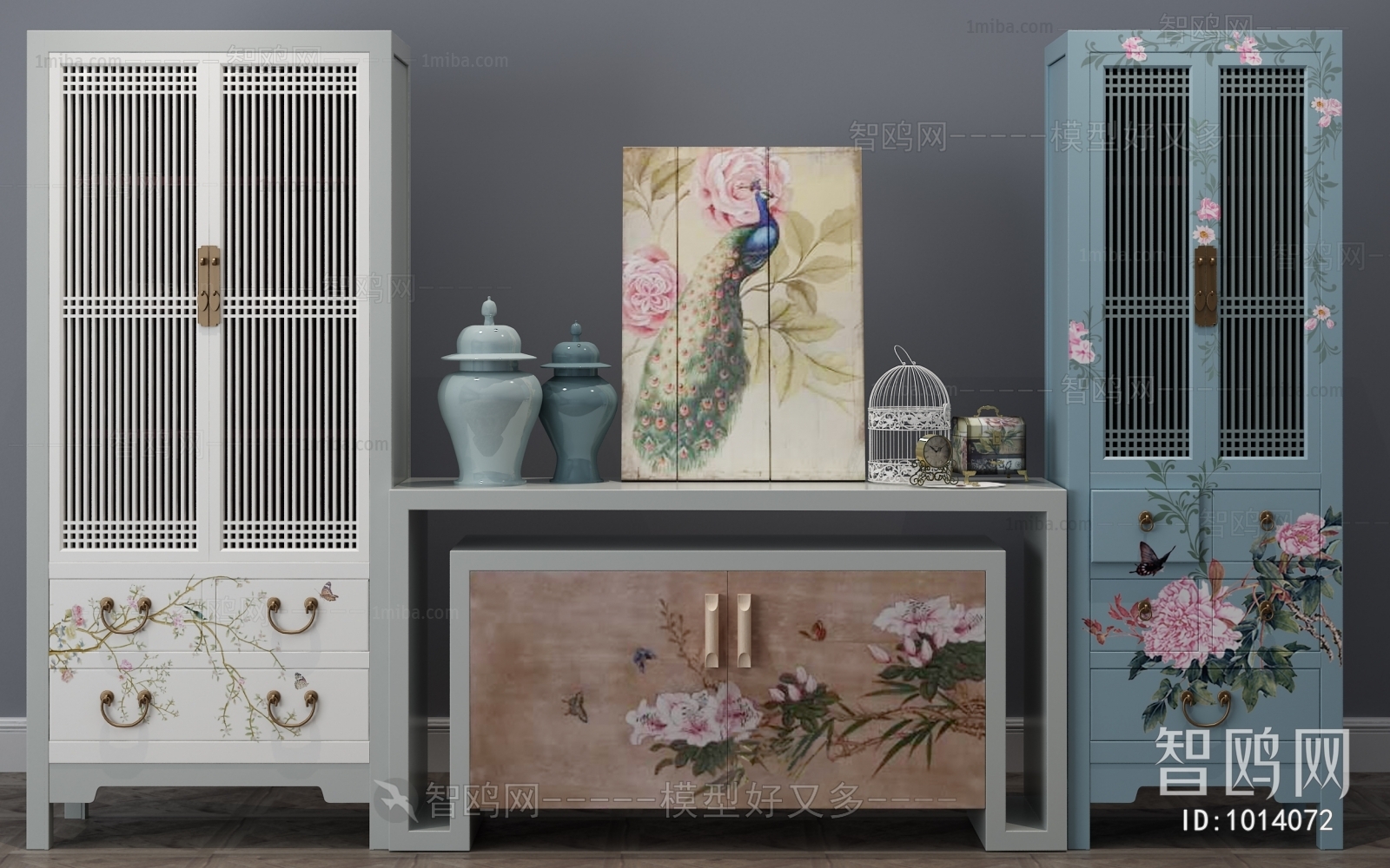 New Chinese Style Decorative Cabinet