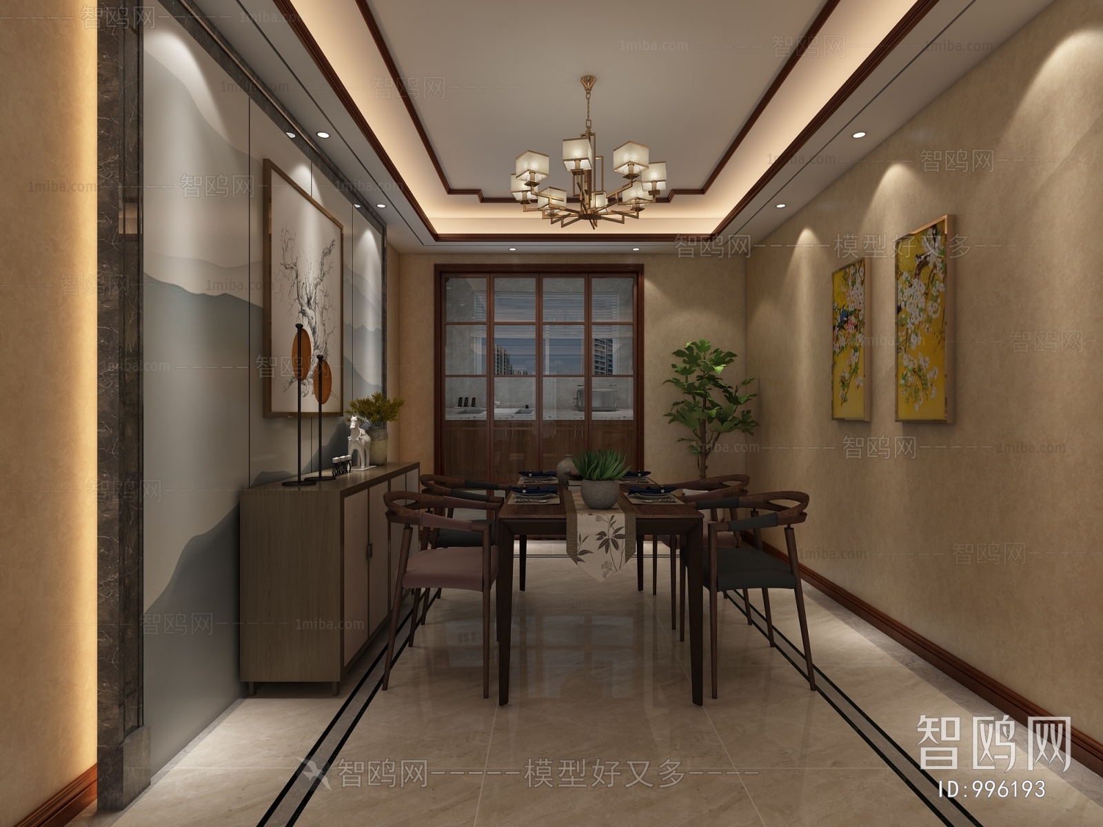 New Chinese Style Dining Room