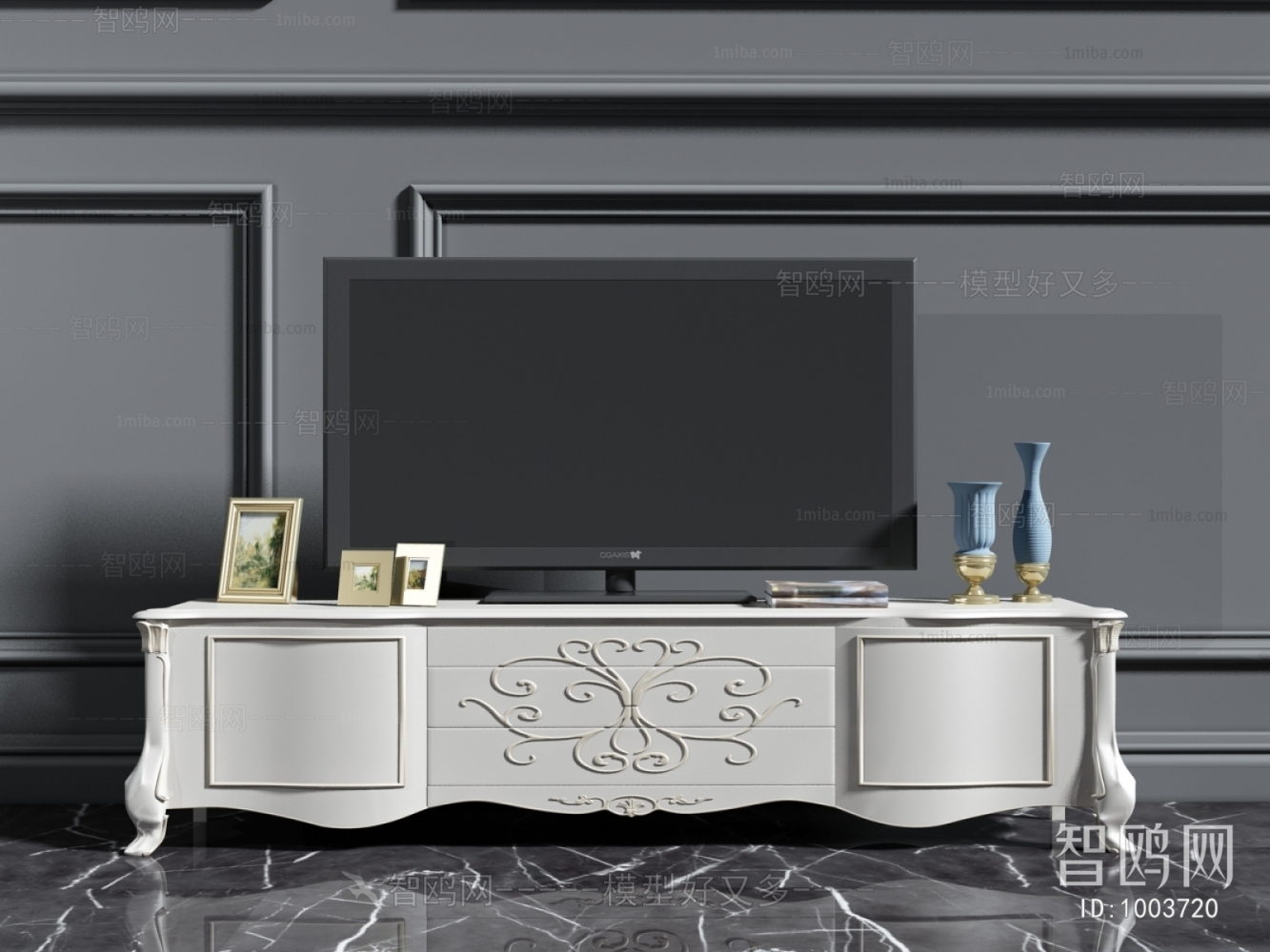 Simple European Style TV Cabinet