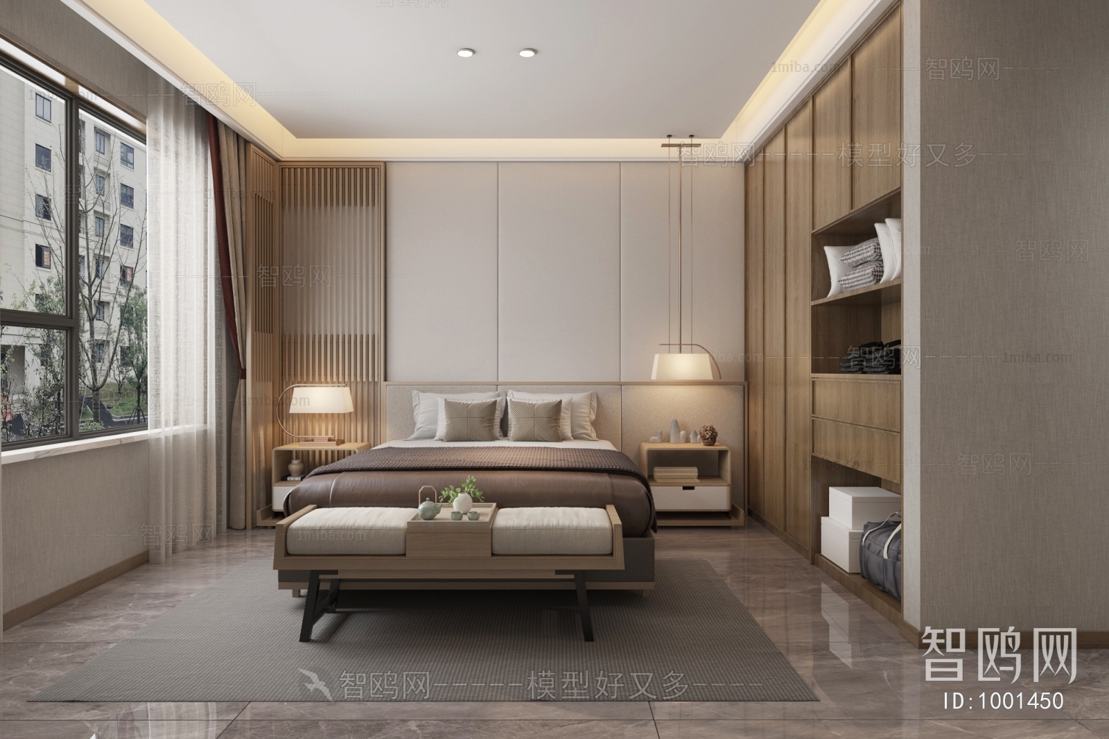 New Chinese Style Bedroom