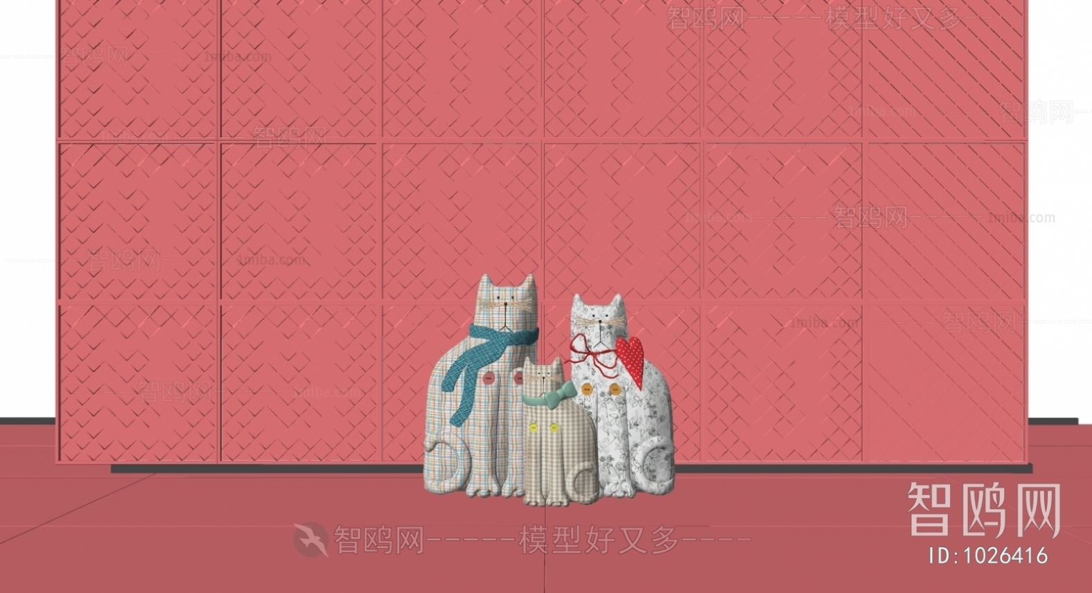 现代猫咪雕塑摆件