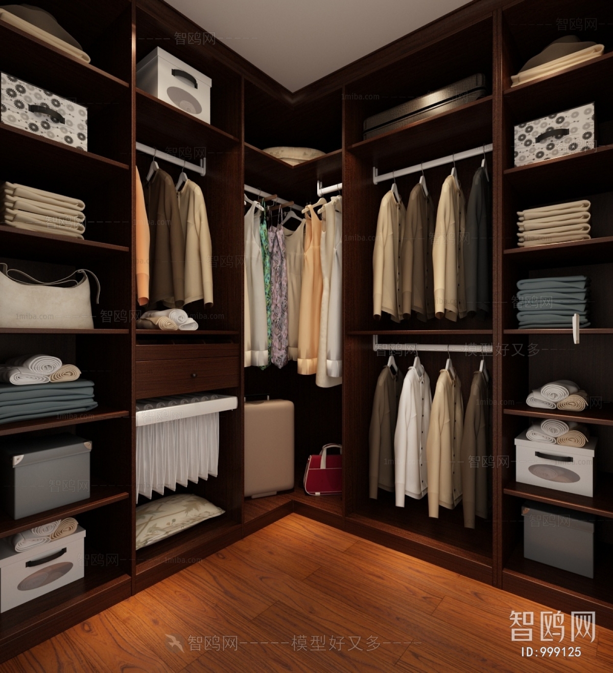 New Chinese Style Clothes Storage Area