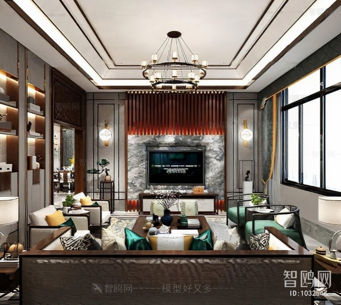 New Chinese Style A Living Room