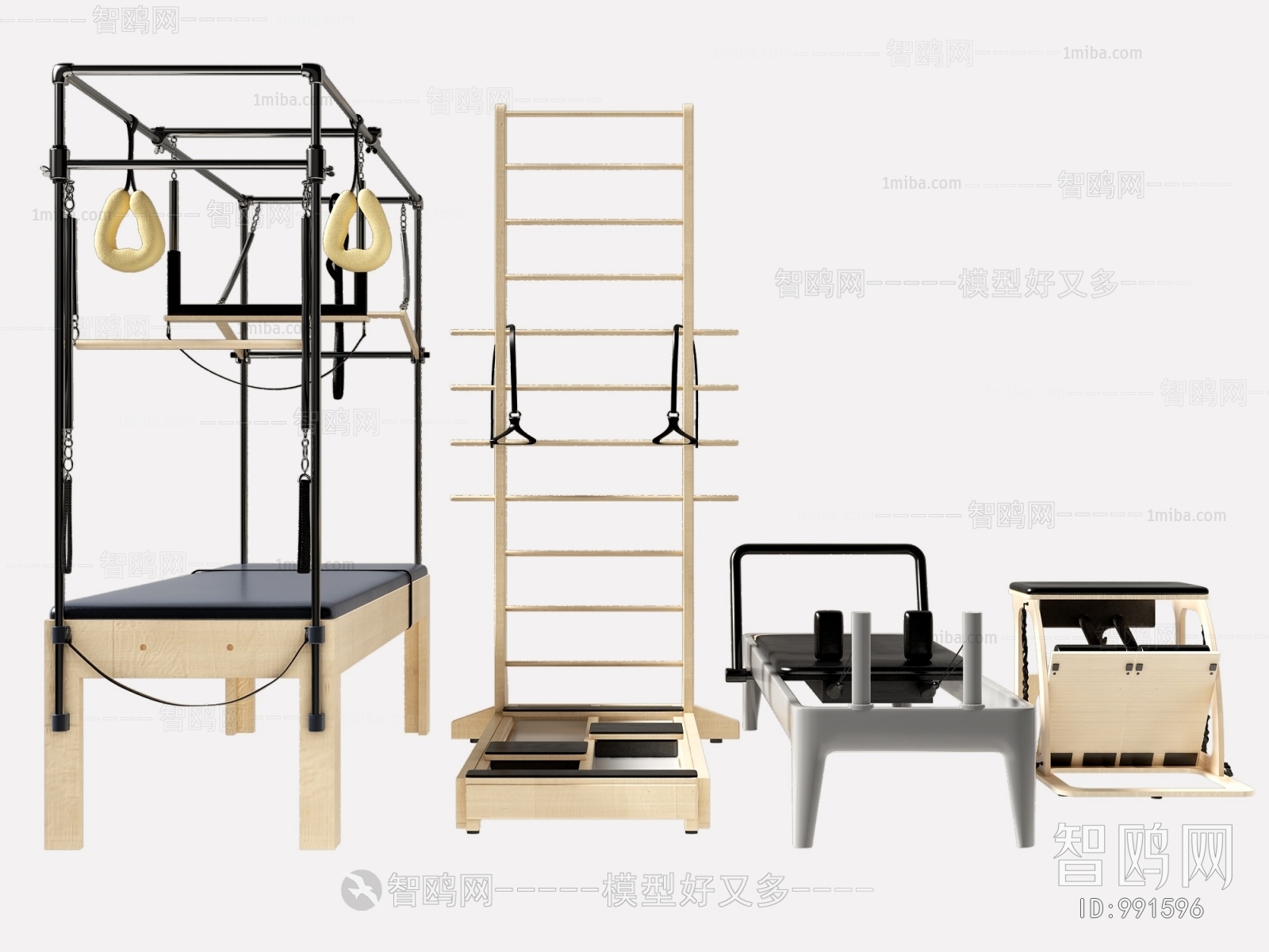 现代健身房普拉提健身器材