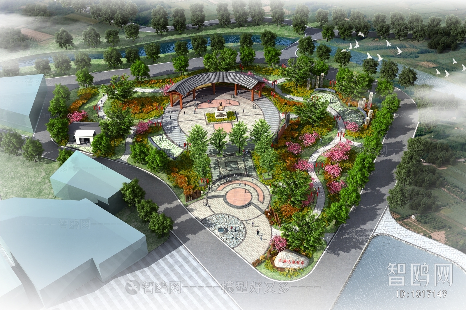 New Chinese Style Park Landscape