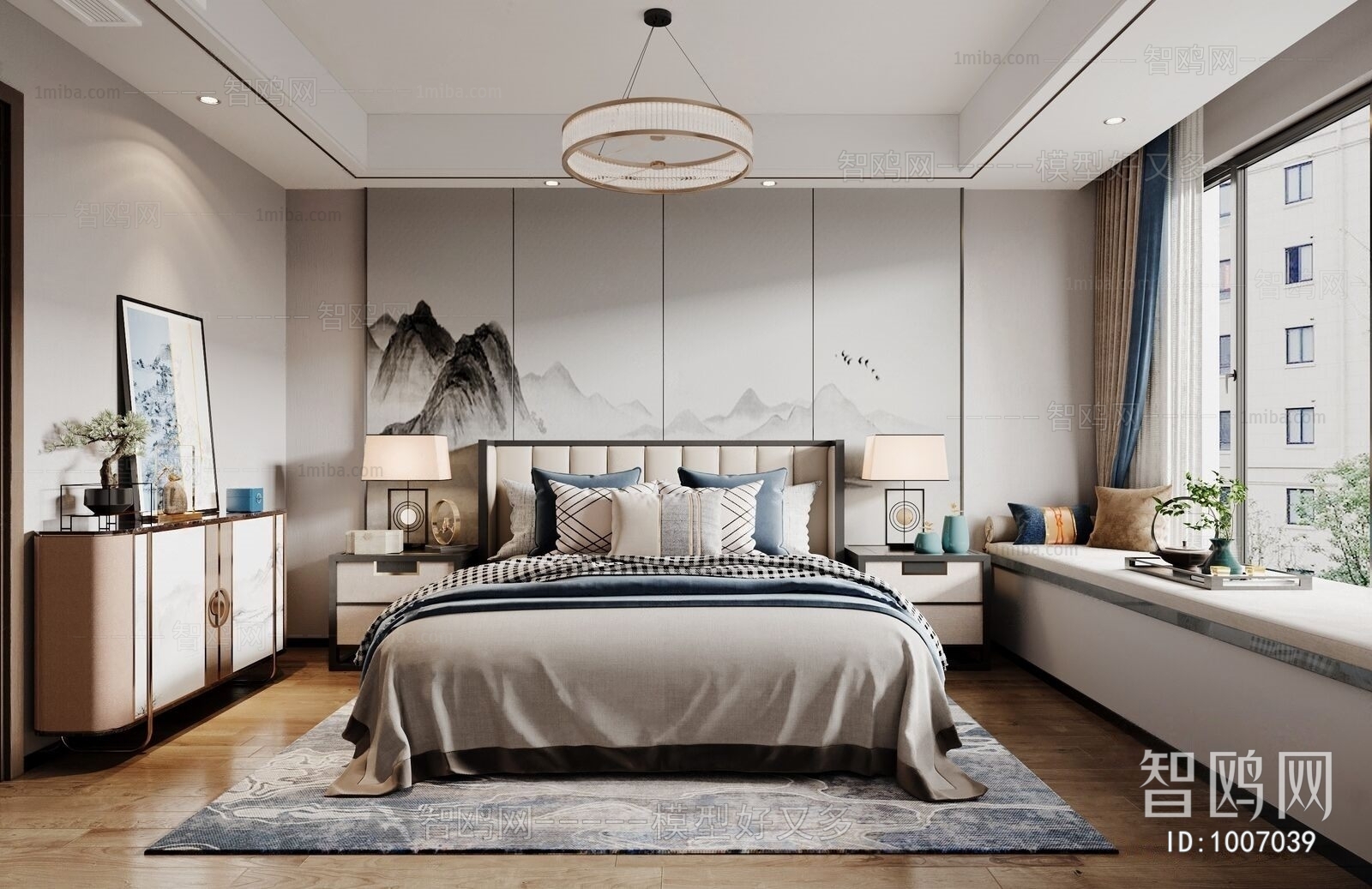 New Chinese Style Bedroom