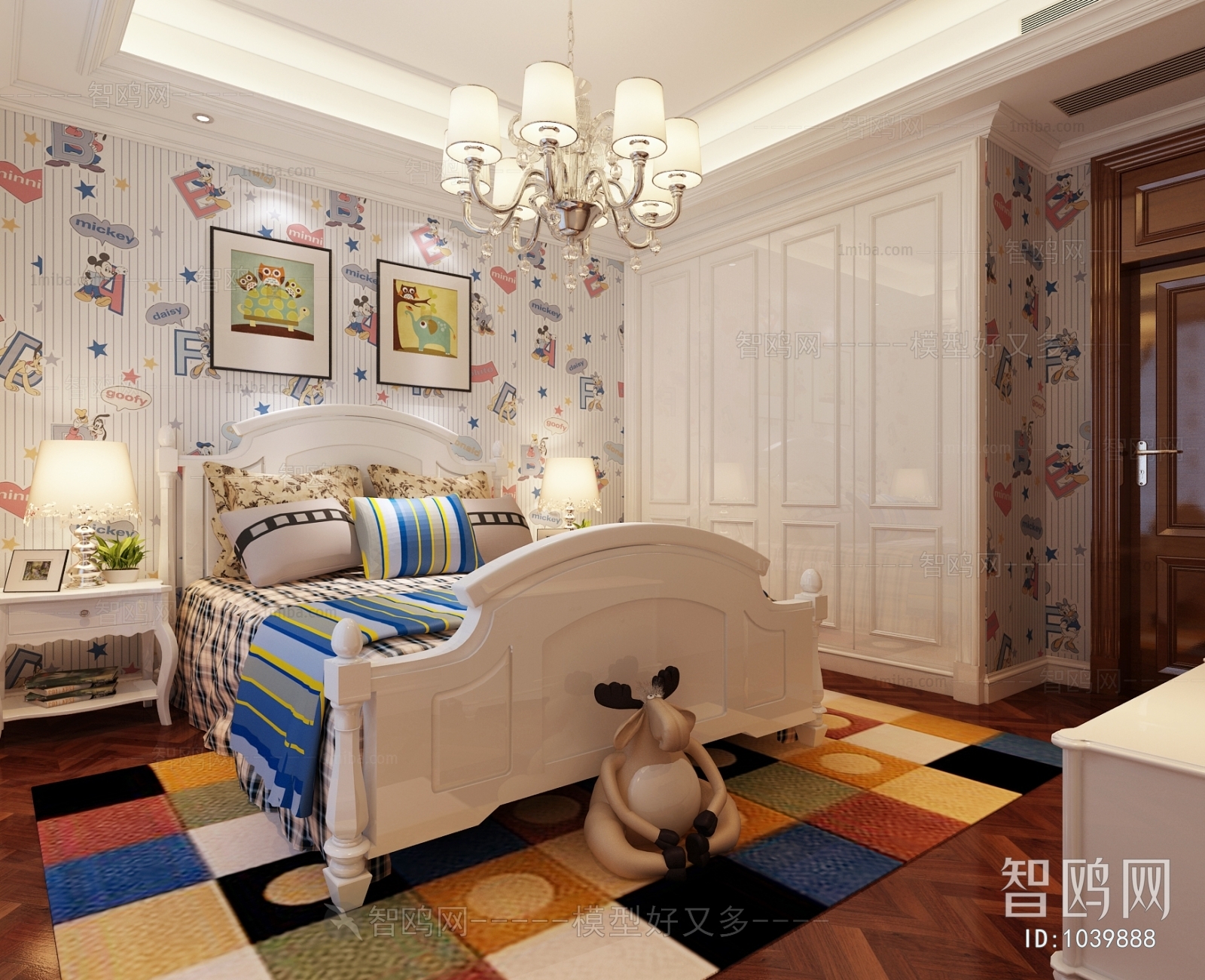 Simple European Style Children's Room