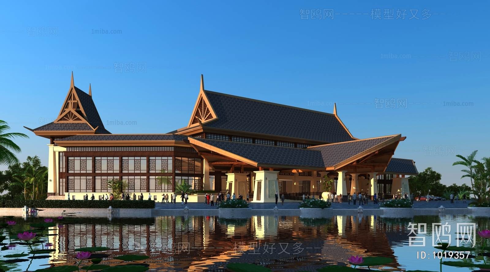 东南亚傣族建筑商务酒店