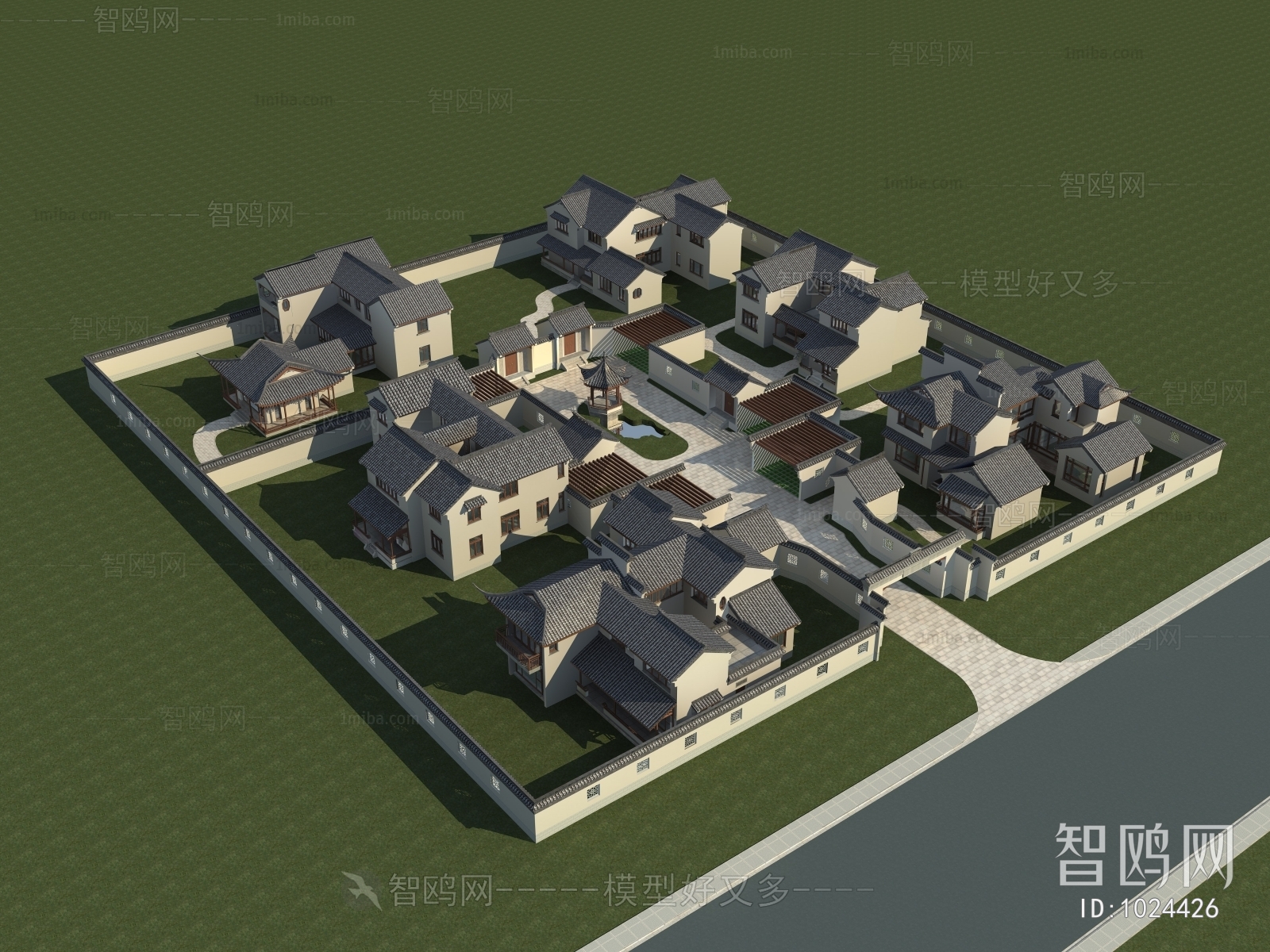 Chinese Style Architectural Bird's-eye View Planning