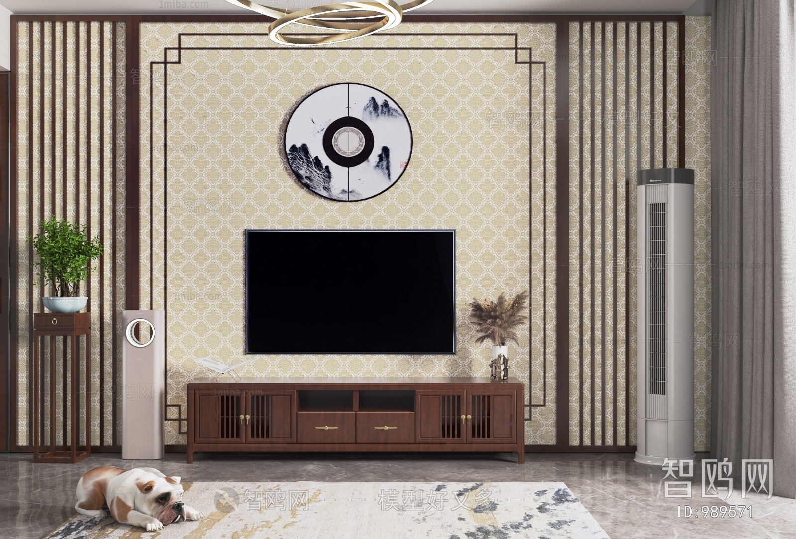 New Chinese Style TV Cabinet