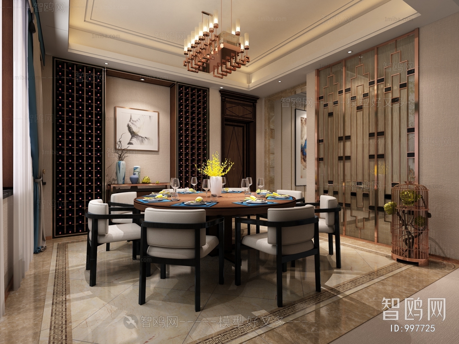 New Chinese Style Dining Room