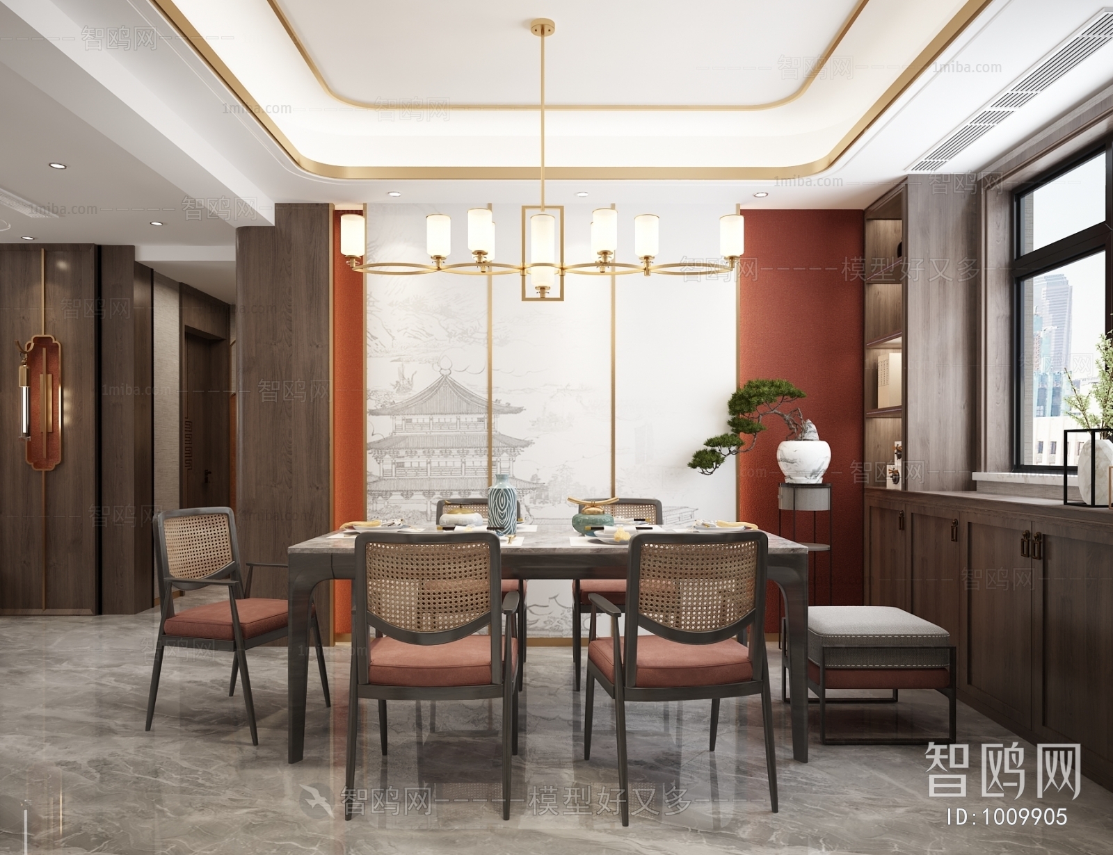 New Chinese Style Dining Room