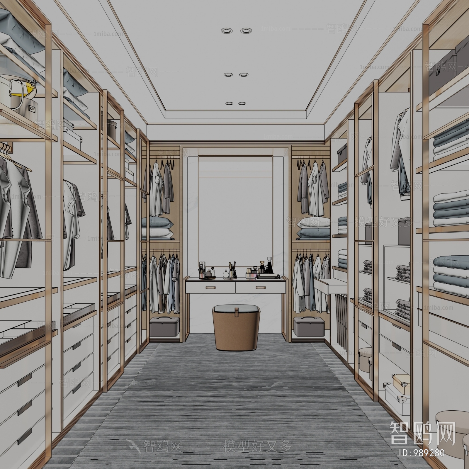 Modern Clothes Storage Area