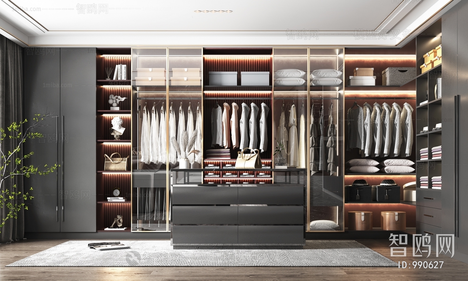 Modern Clothes Storage Area