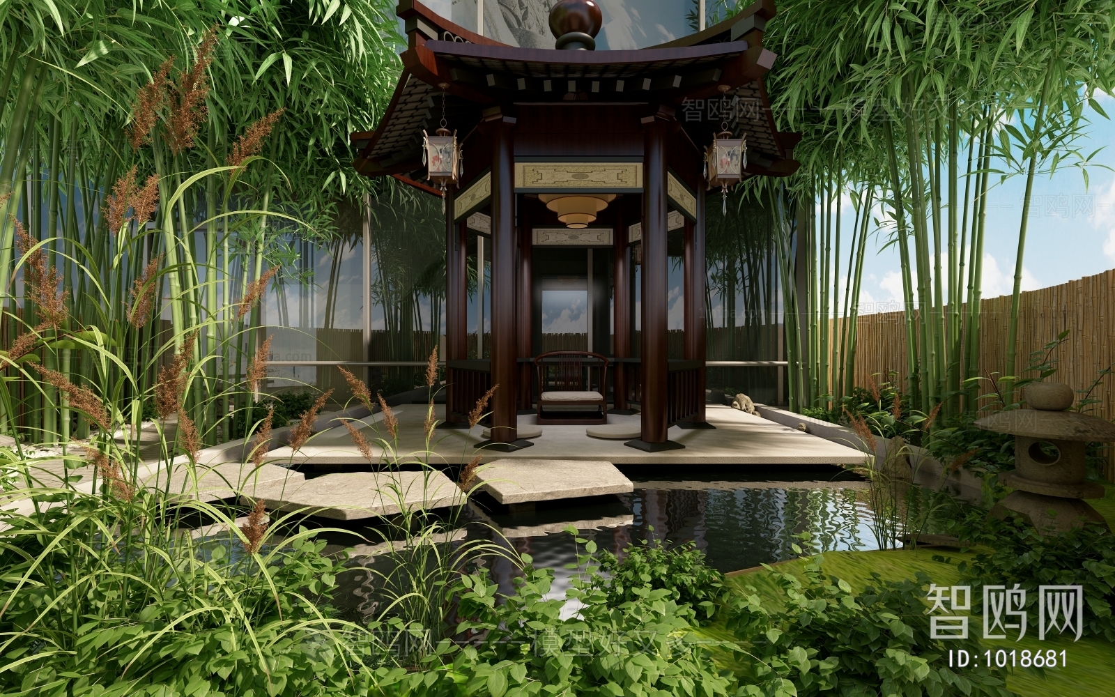 New Chinese Style Courtyard/landscape