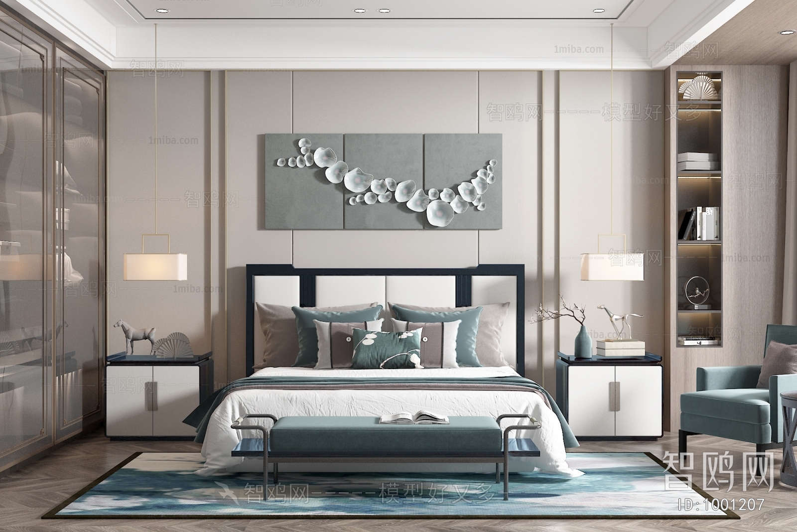 New Chinese Style Bedroom