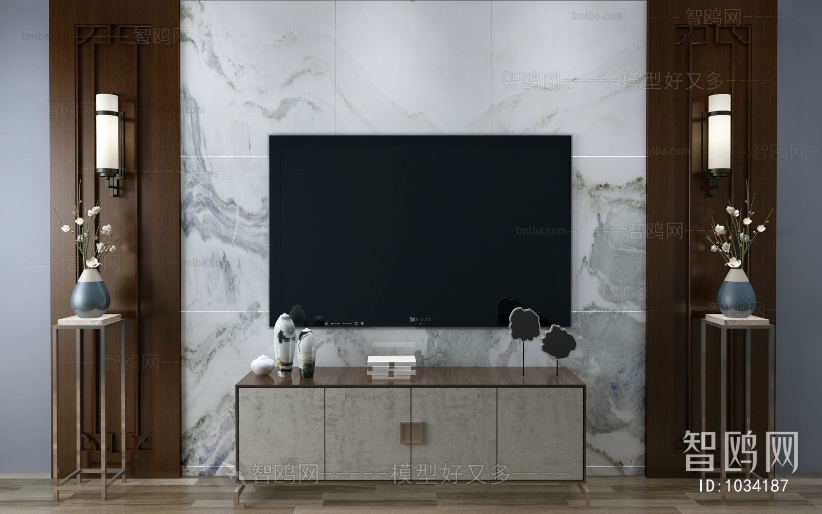 New Chinese Style TV Cabinet