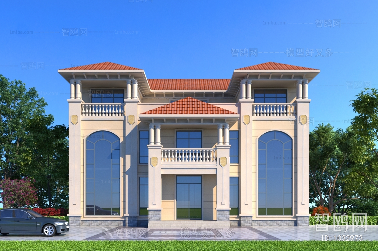 Simple European Style Villa Appearance