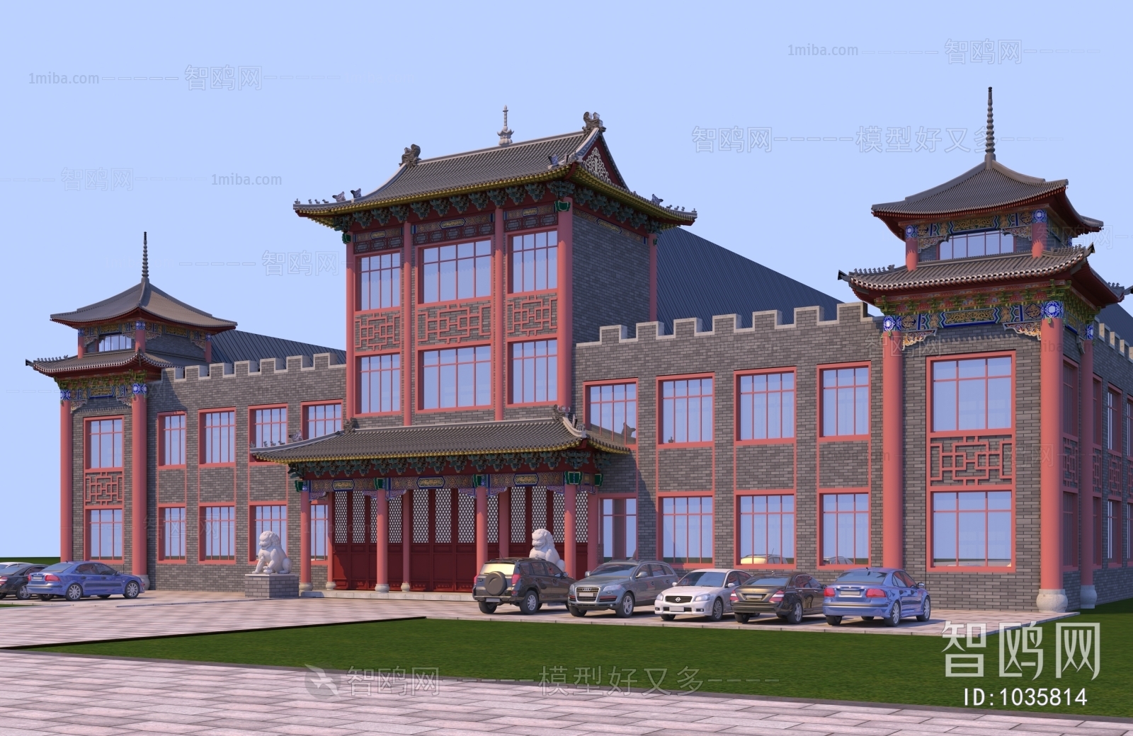 New Chinese Style Ancient Architectural Buildings